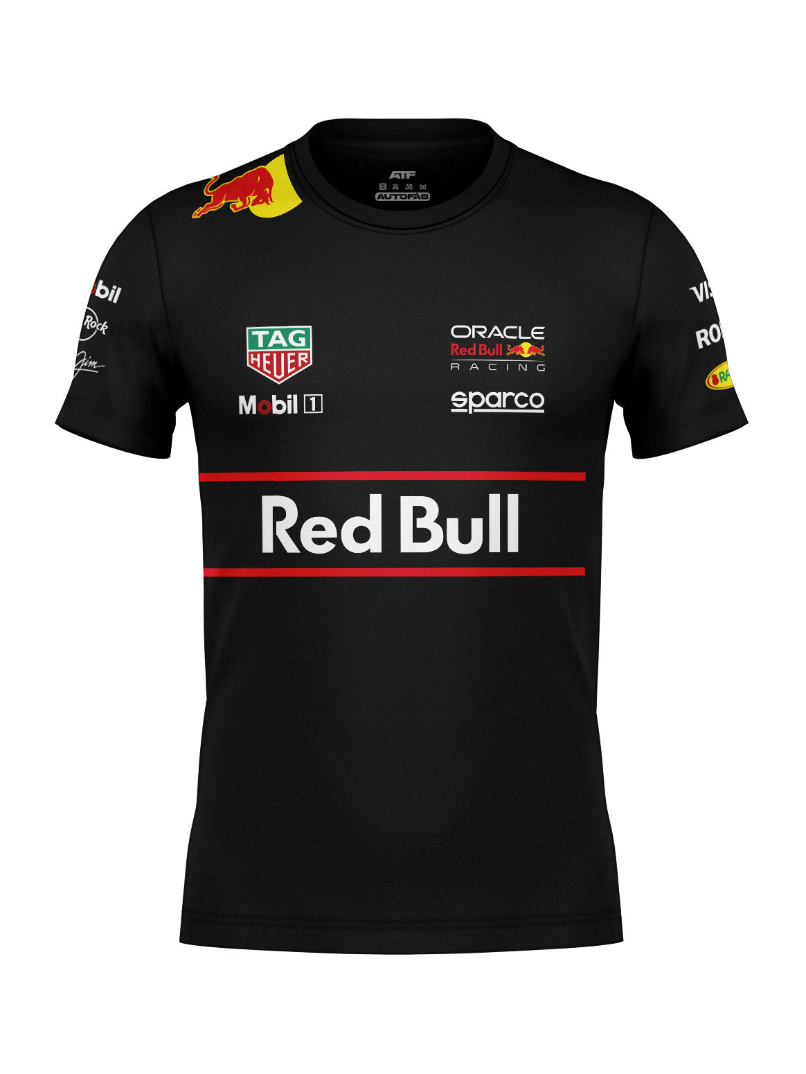 Red Bull Team Cotton T-Shirt Black 2025