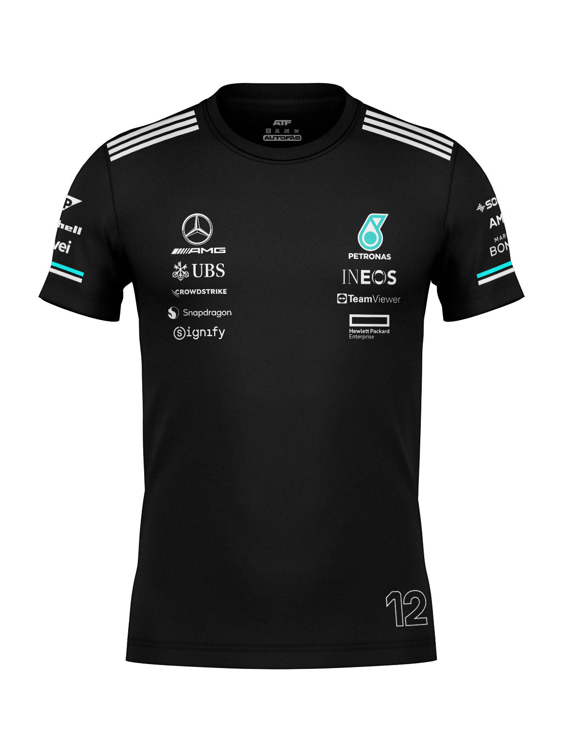 Mercedes Kimi Antonelli Cotton T-Shirt Black 2025