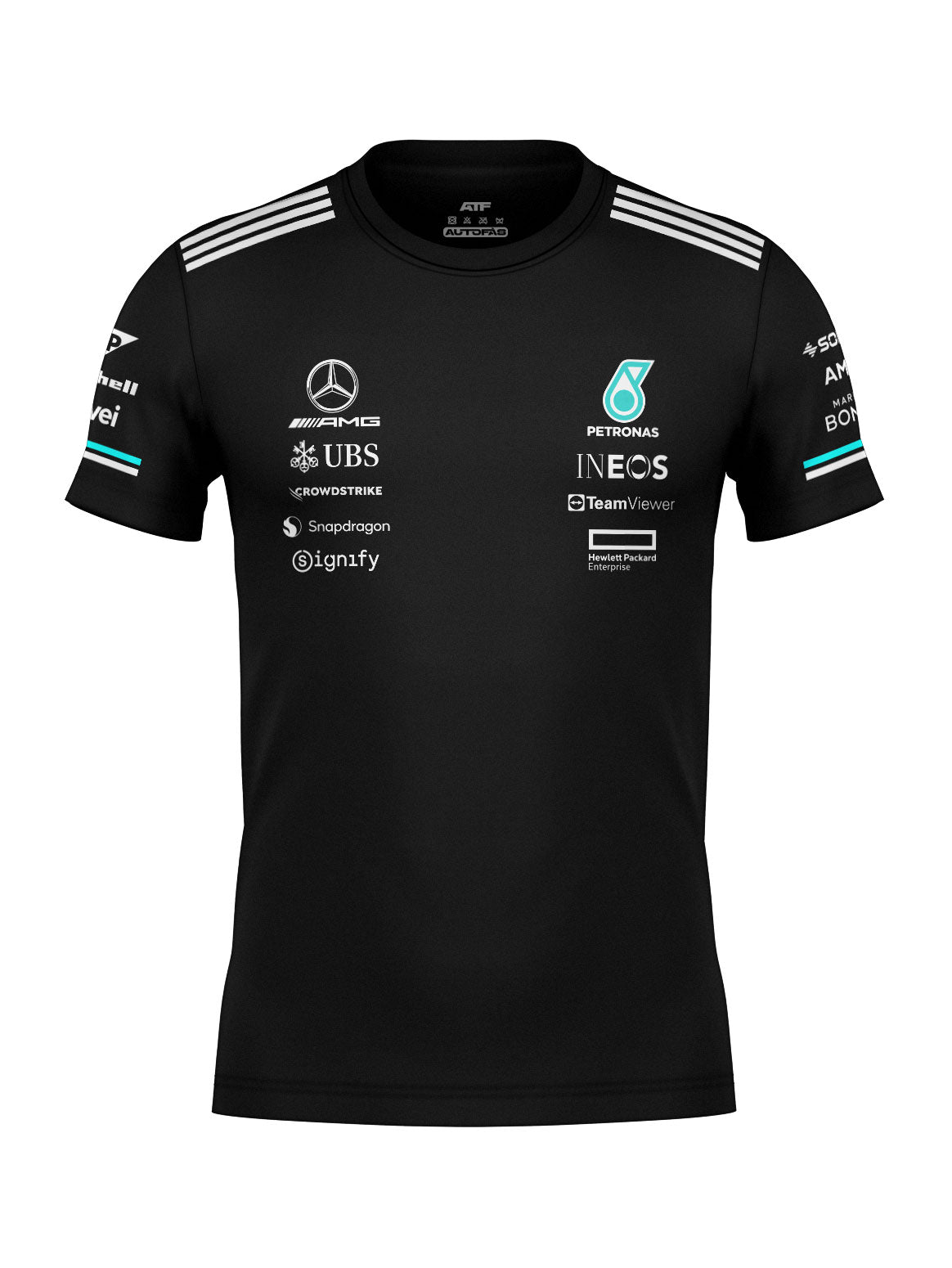 Mercedes Team Cotton T-Shirt Black 2025