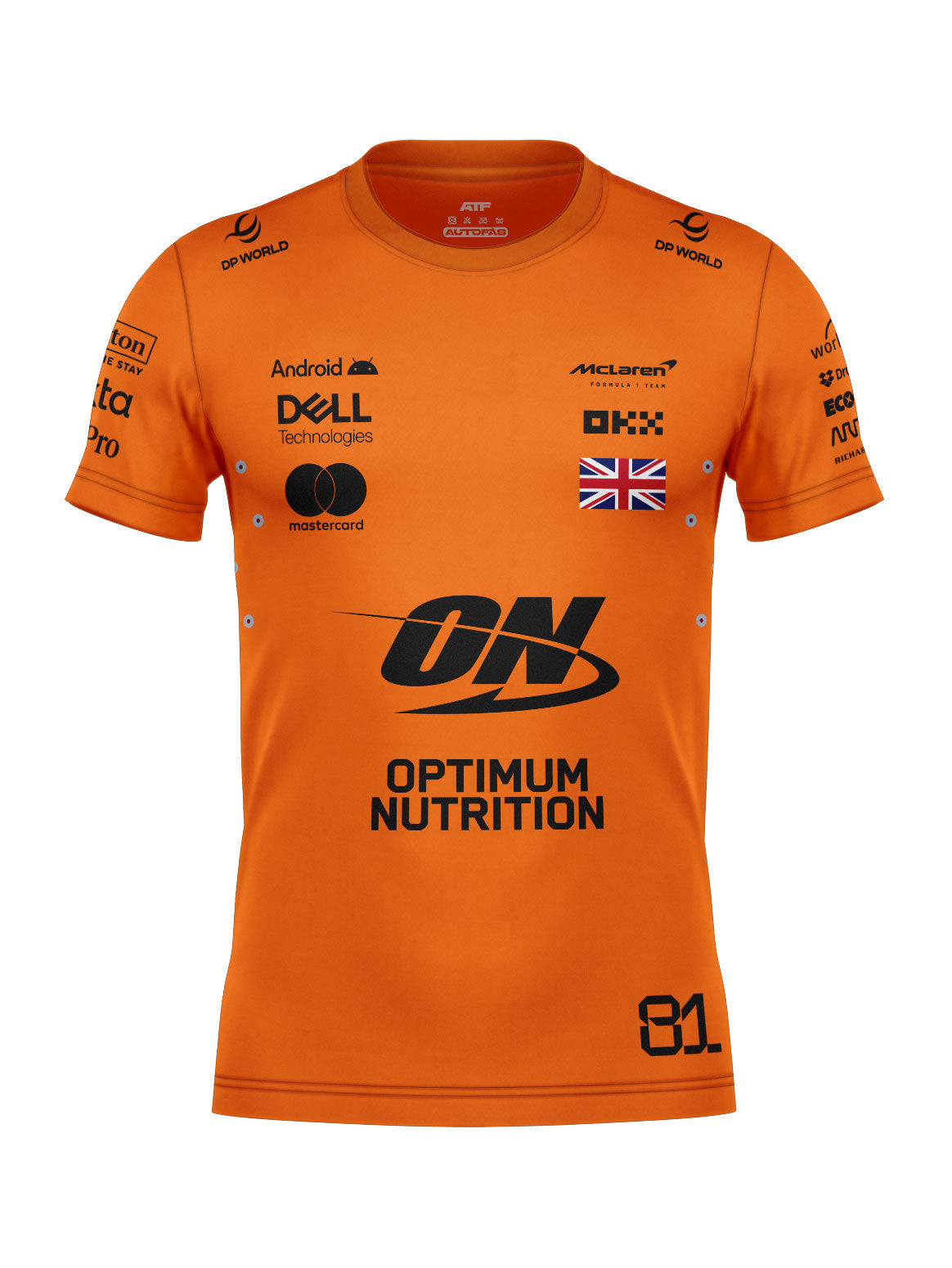 McLaren Cotton T-Shirt Oscar Piastri Orange 2025