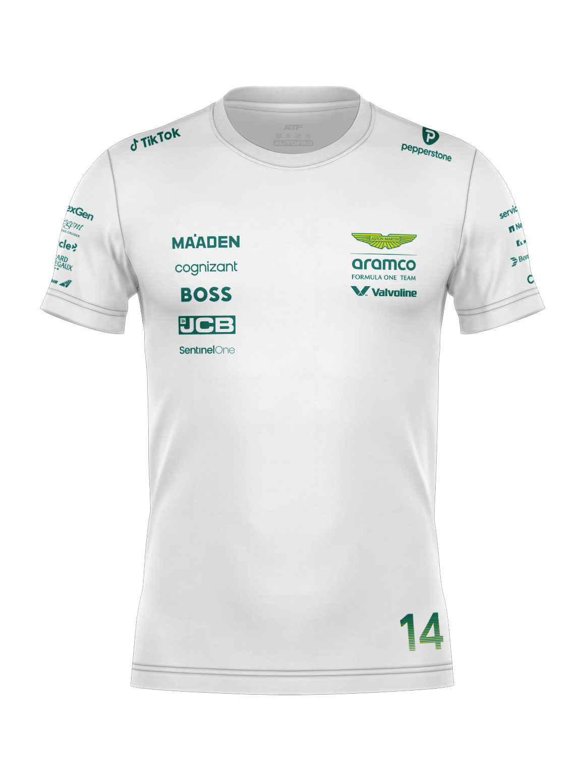 Aston Martin Fernando Alonso Cotton T-Shirt White 2025
