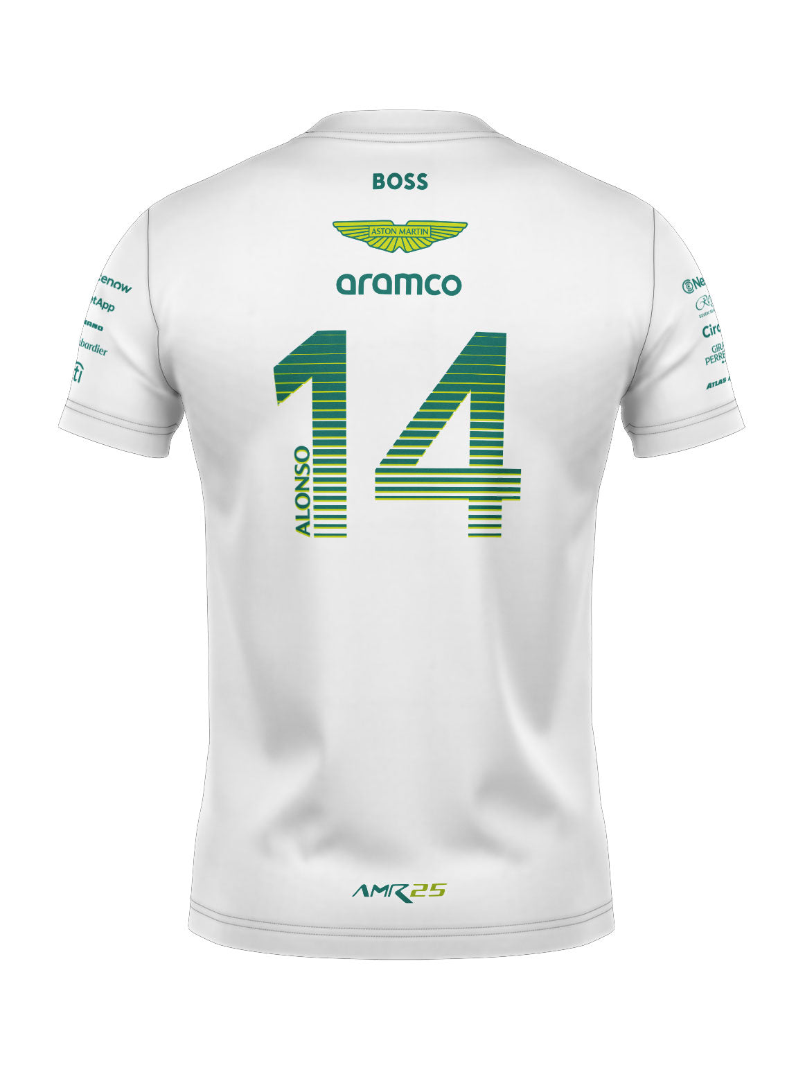 Aston Martin Fernando Alonso Cotton T-Shirt White 2025