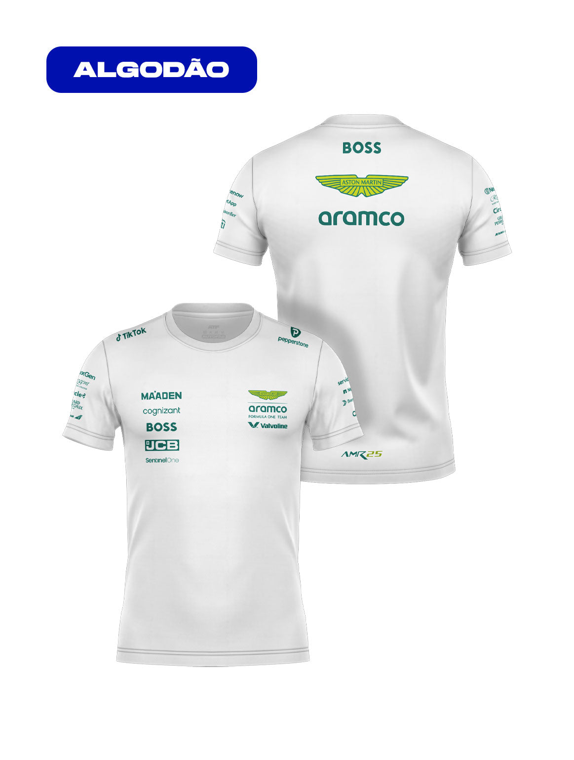 Aston Martin Team Cotton T-Shirt White 2025