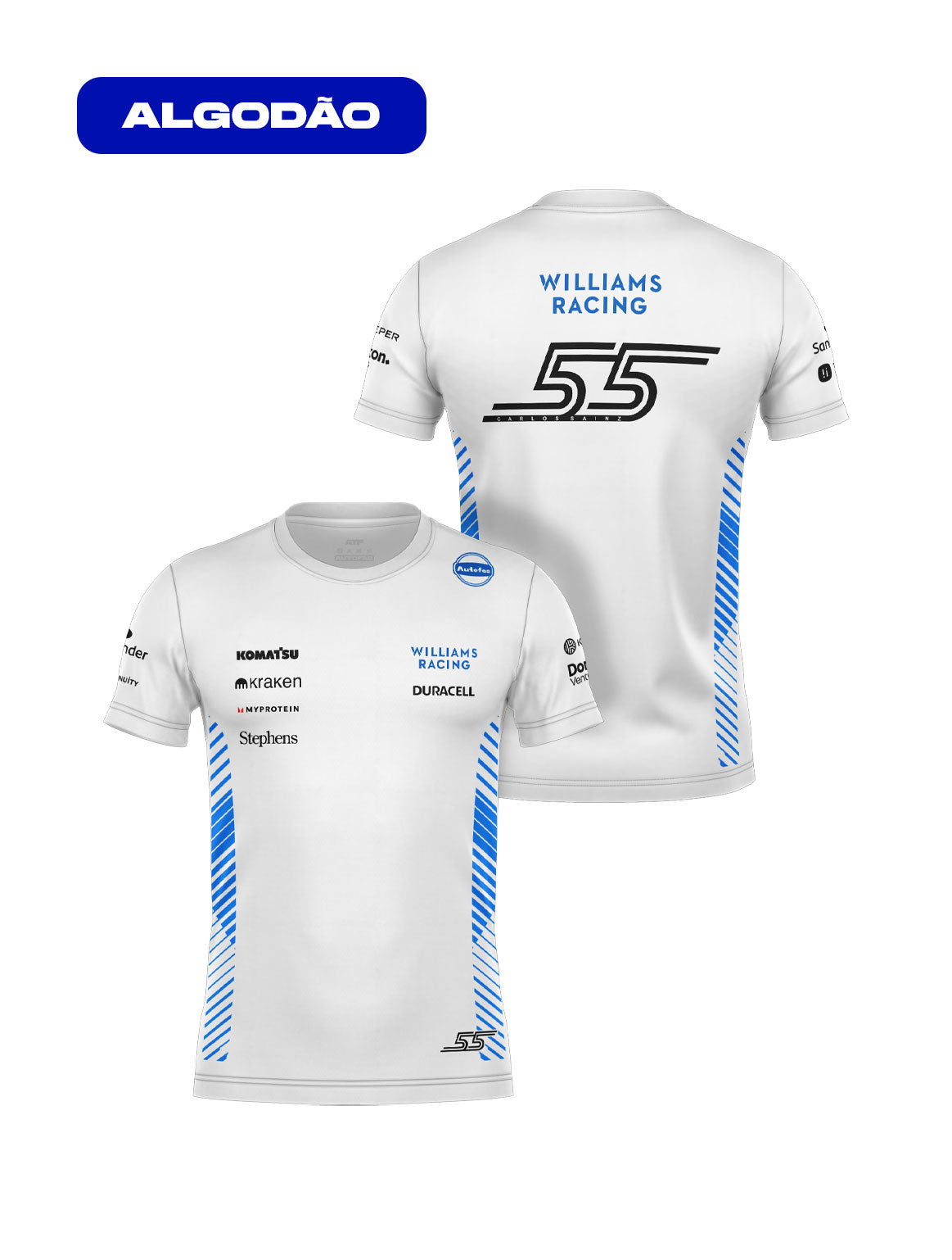 Williams Cotton T-Shirt Carlos Sainz White 2025