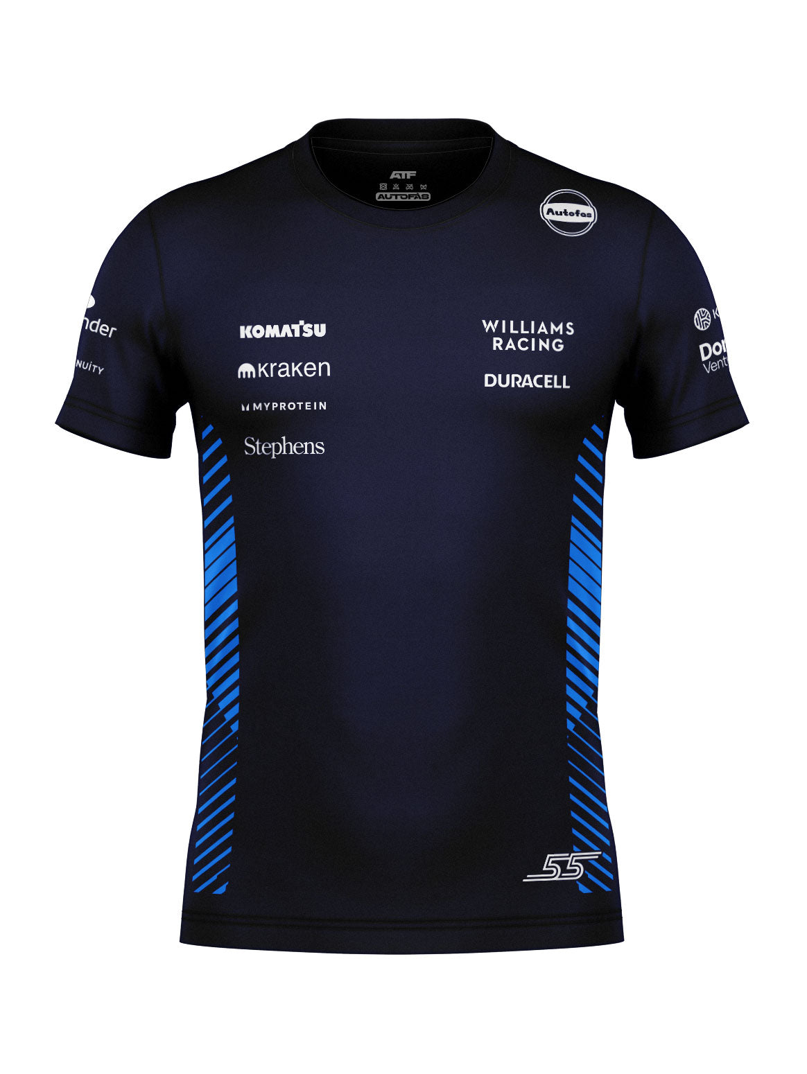 Williams Cotton T-Shirt Carlos Sainz Navy Blue 2025