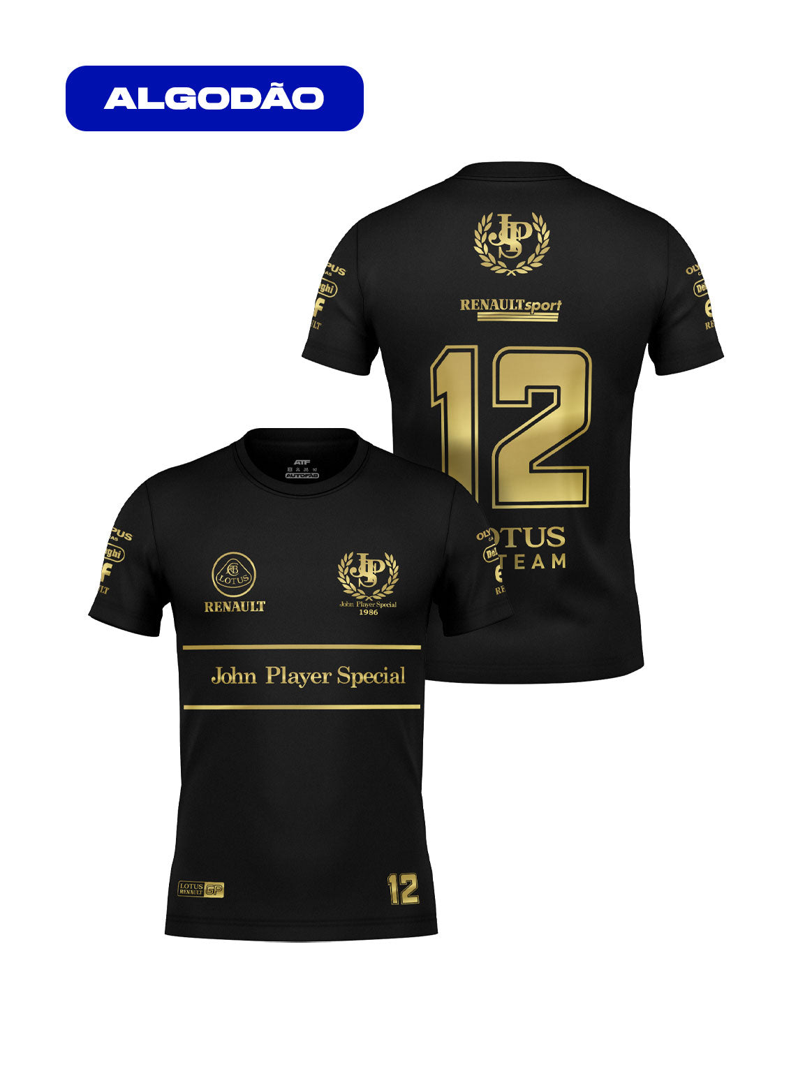Cotton T-Shirt Lotus John Player 80s Black 2025