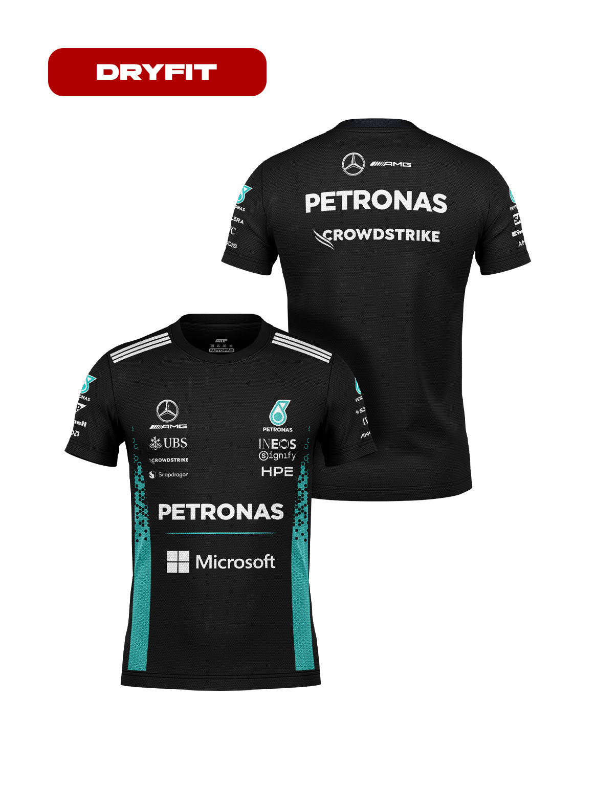 Mercedes F1 2026 Black Dryfit T-Shirt