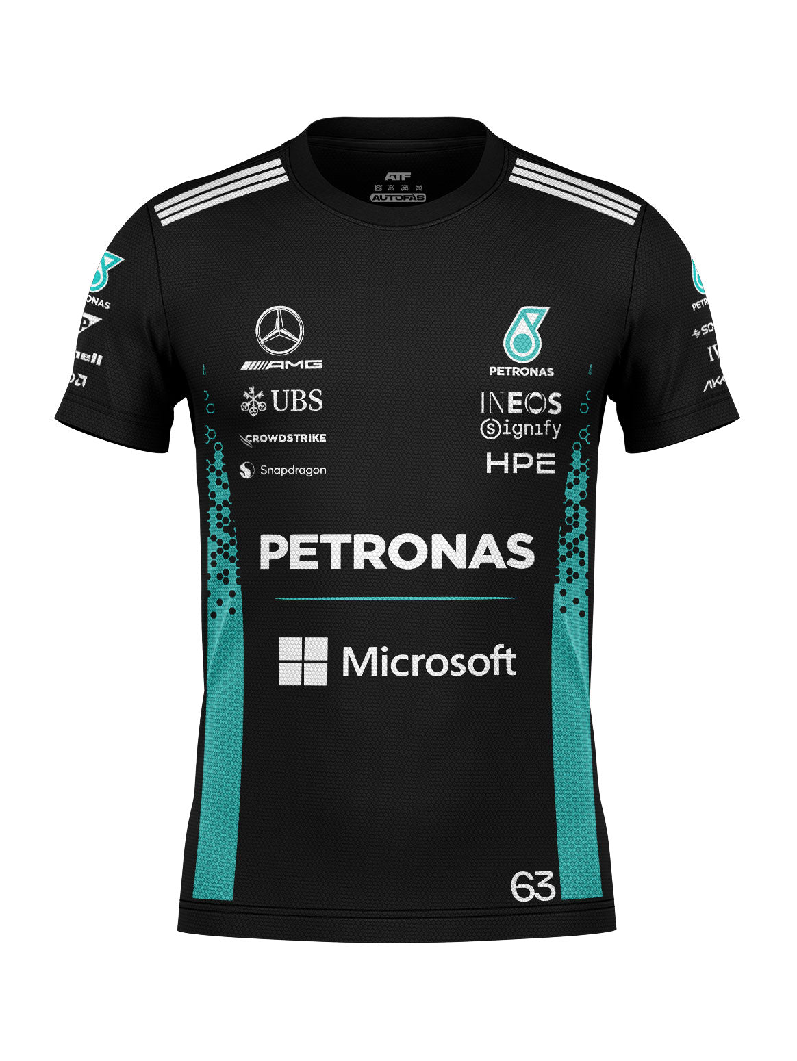 George Russell Mercedes F1 2026 Black Dryfit T-Shirt