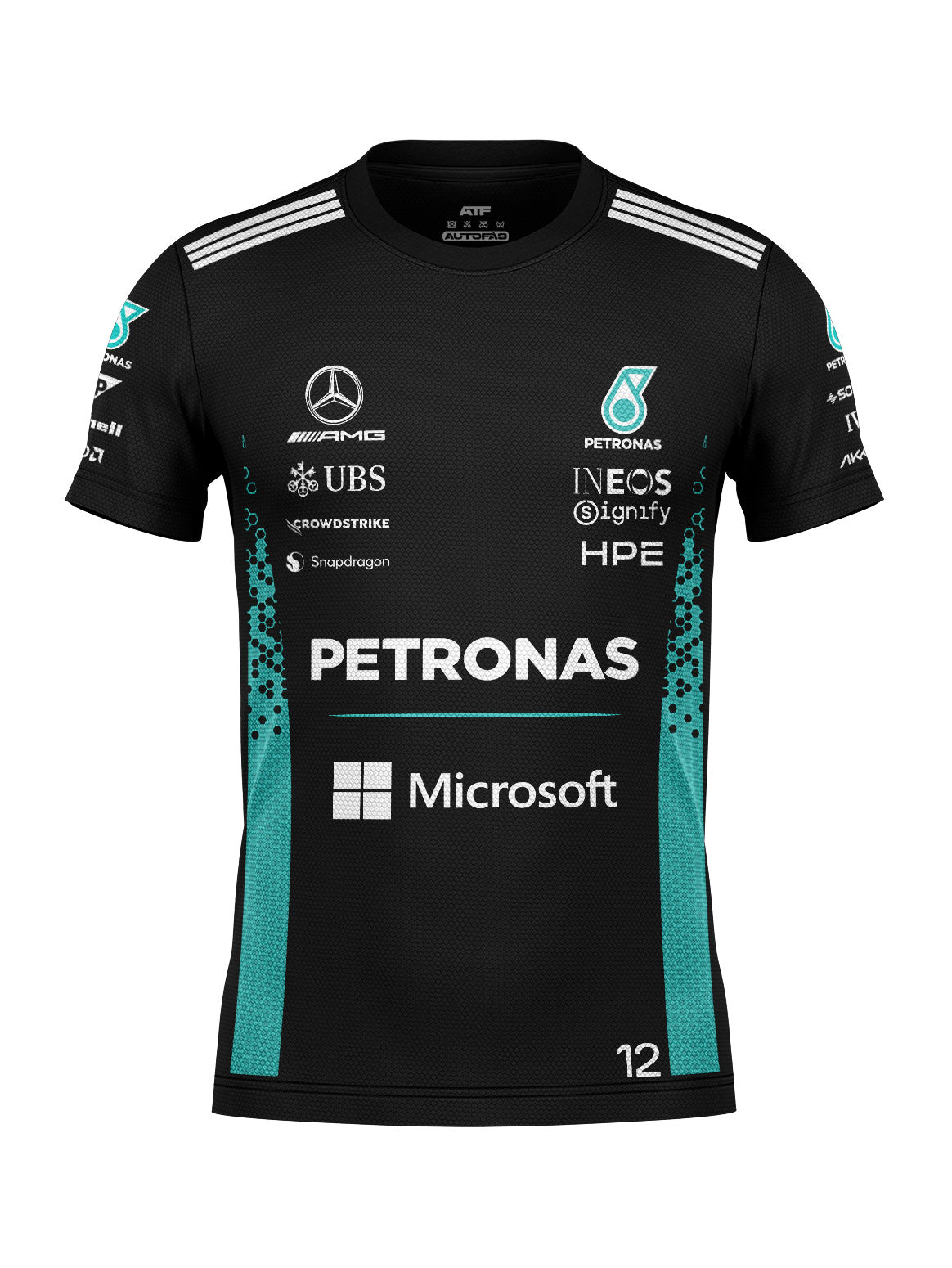 Kimi Antonelli Mercedes F1 2026 Black Dryfit T-Shirt