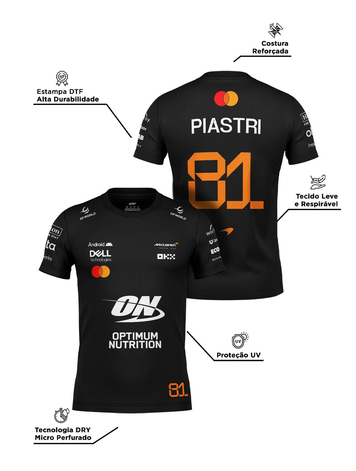Oscar Piastri Mclaren F1 2026 Dryfit T-Shirt