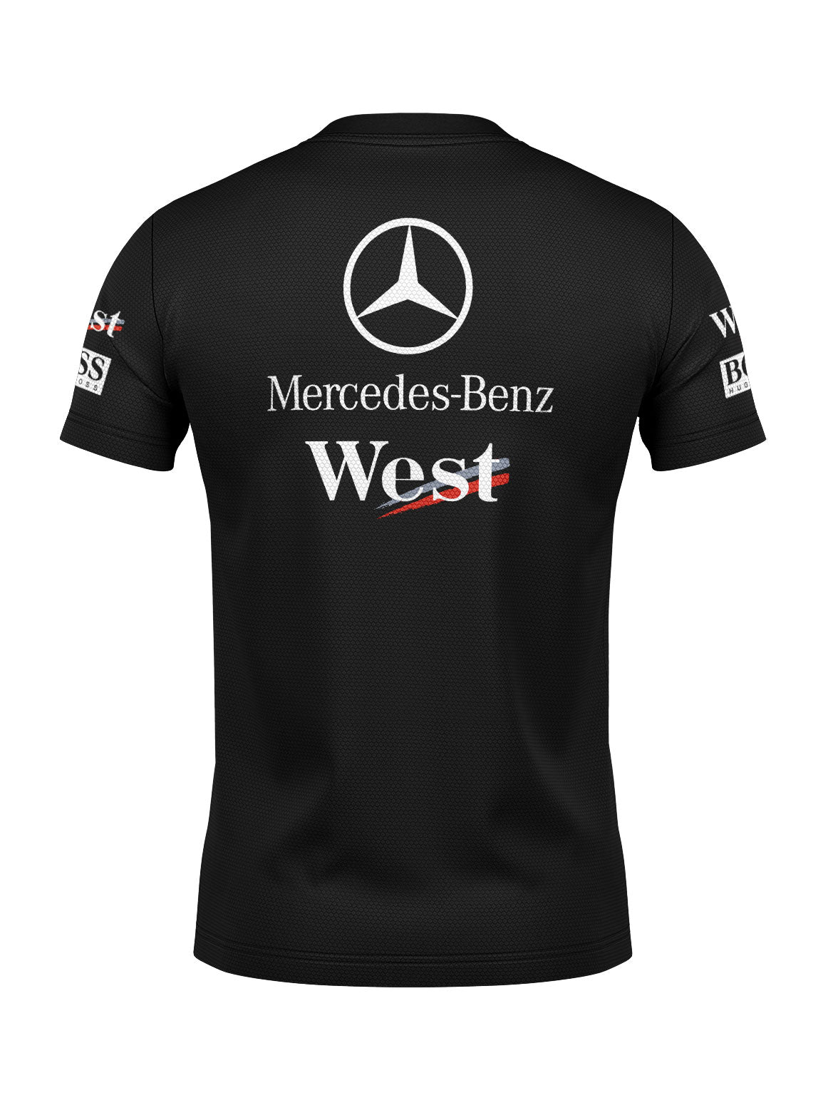 Mclaren West Mercedes Retro Black DryFit T-Shirt