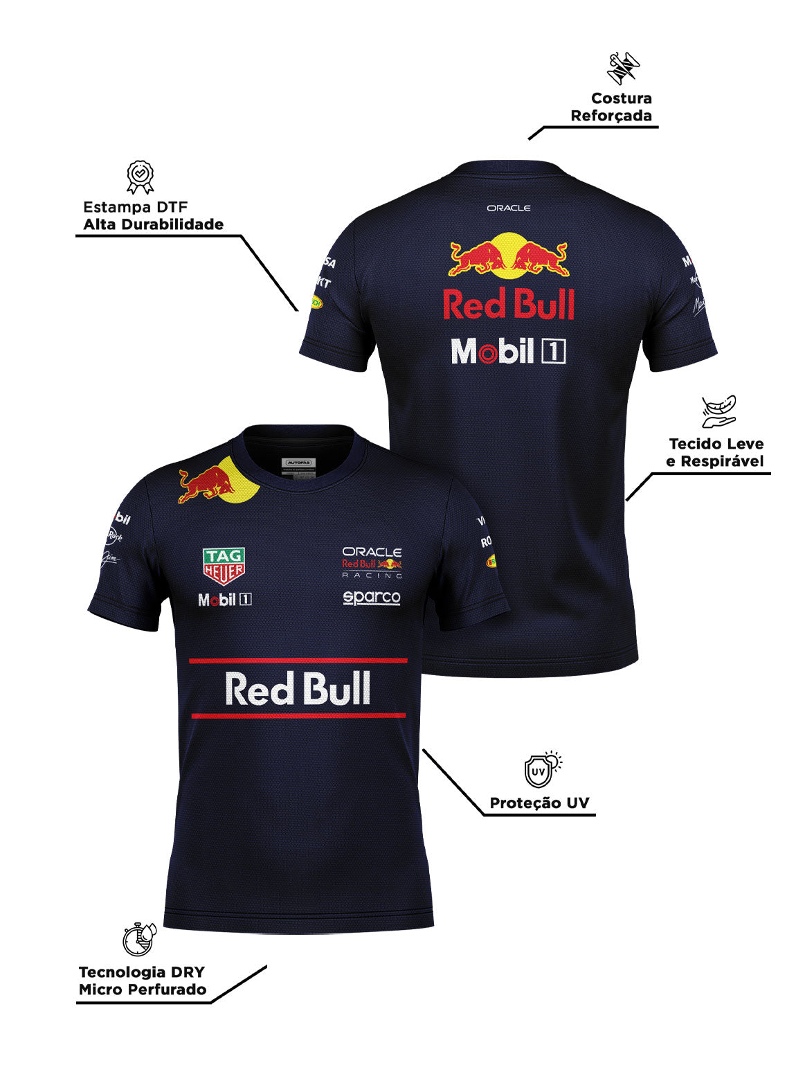 Dryfit T-Shirt Red Bull Navy Team 2025