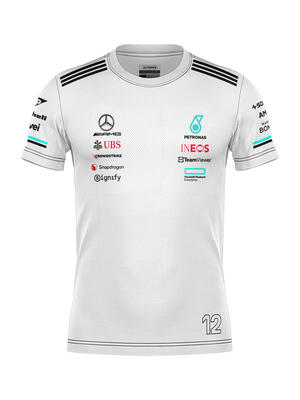 Mercedes Kimi Antonelli Dryfit T-Shirt White 2025