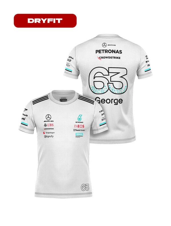 Dryfit T-shirt Mercedes George Russell White 2025