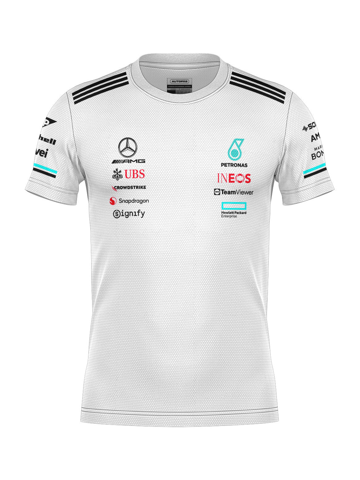 Mercedes Team Dryfit T-Shirt White 2025