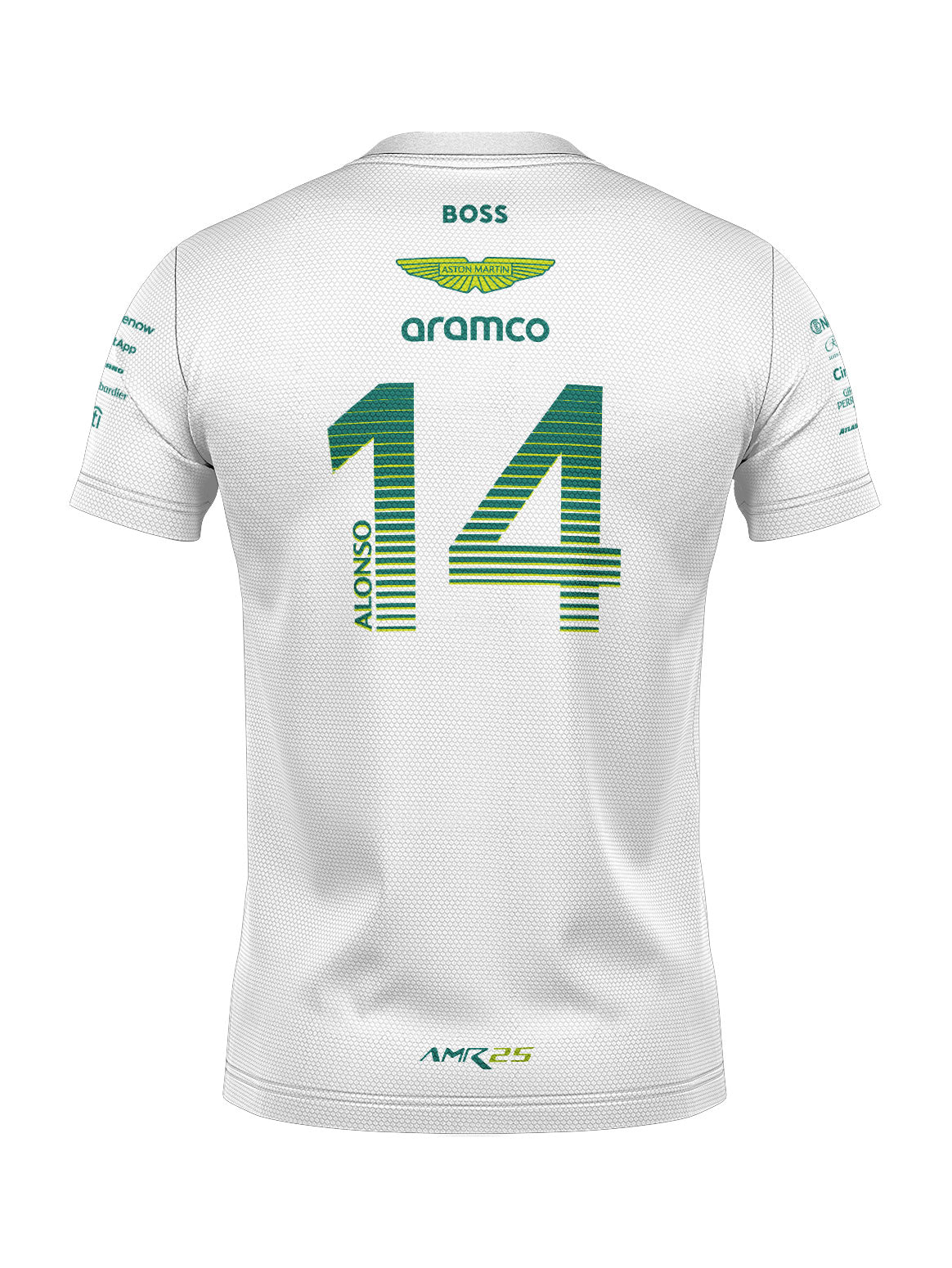 Aston Martin Fernando Alonso Dryfit T-Shirt White 2025