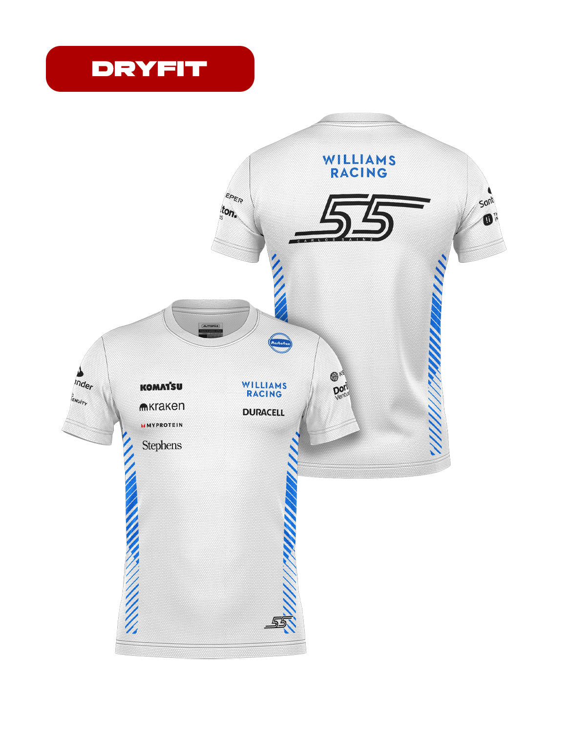 Williams Carlos Sainz Dryfit T-Shirt White 2025