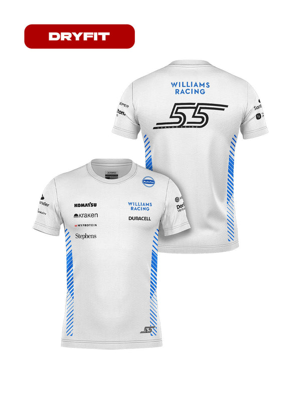 Williams Carlos Sainz Dryfit T-Shirt White 2025