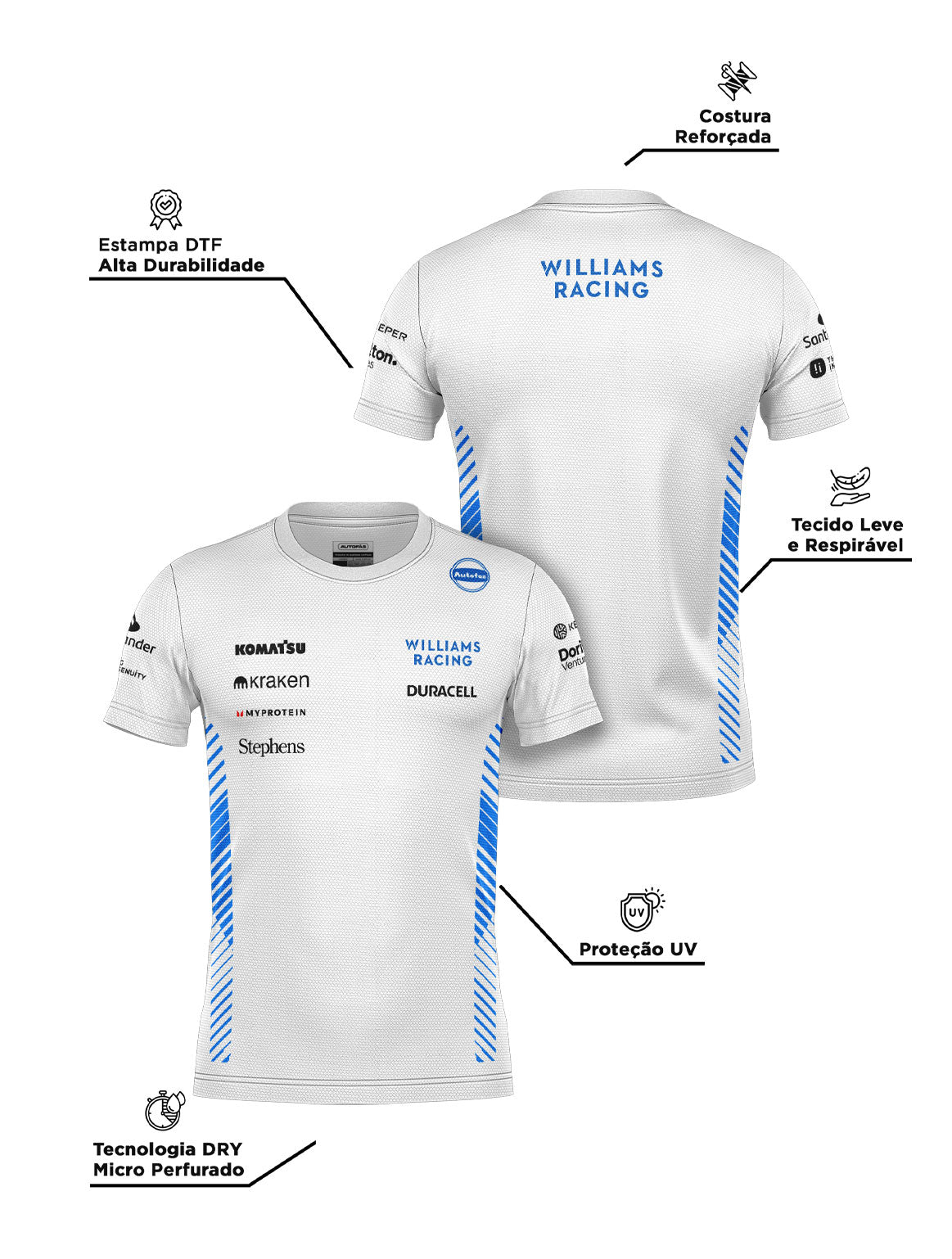 Williams Team Dryfit T-Shirt White 2025