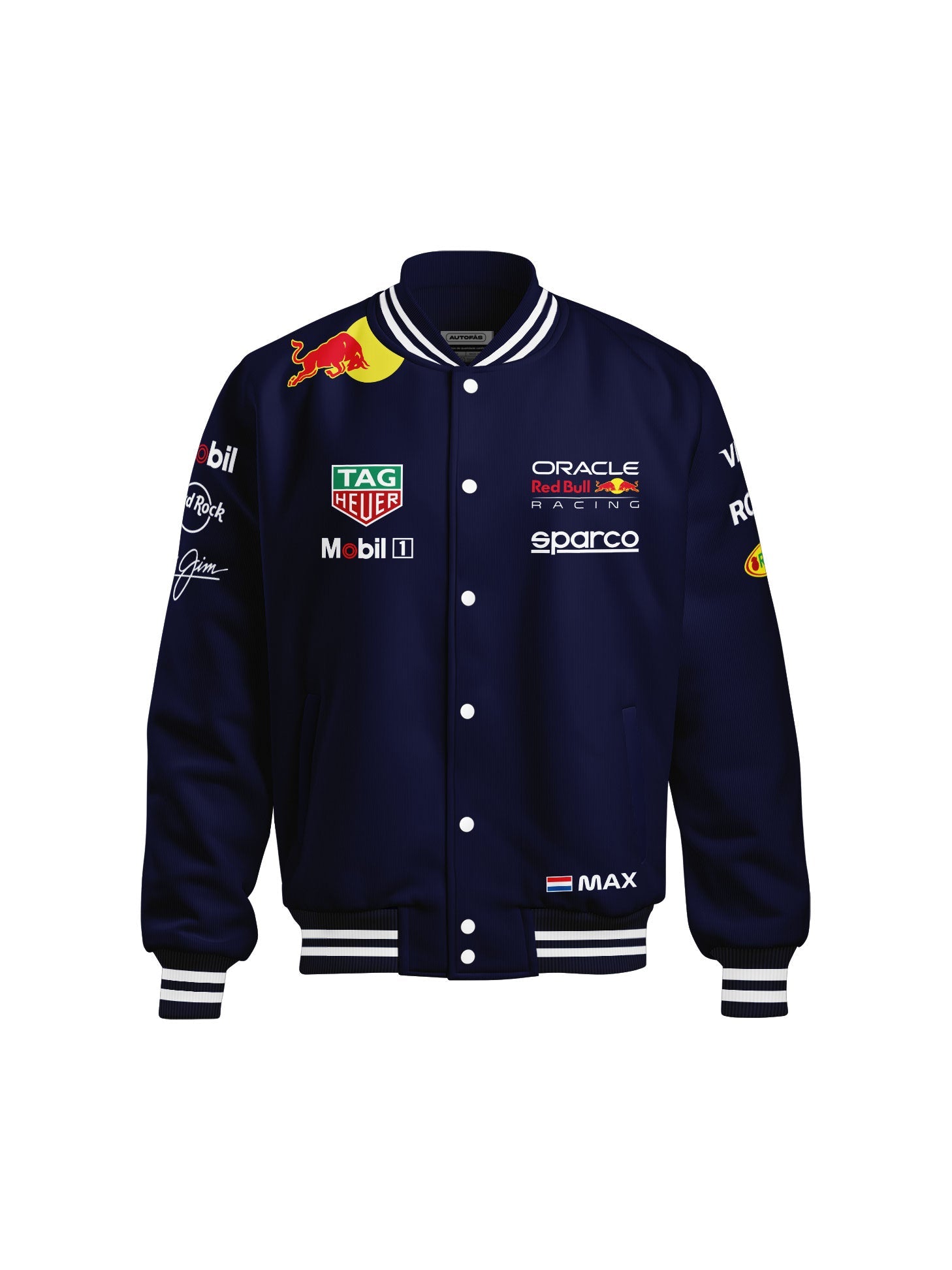 Red Bull Max Verstappen 2025 Navy Blue Jacket