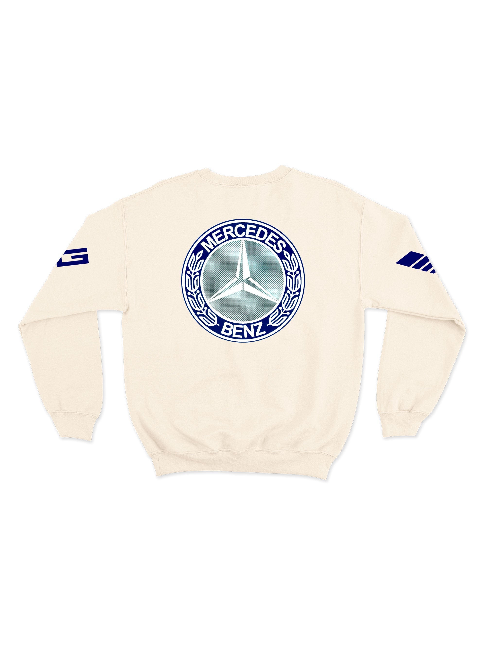 Mercedes AMG Retro Logo Hoodie Blue Off White