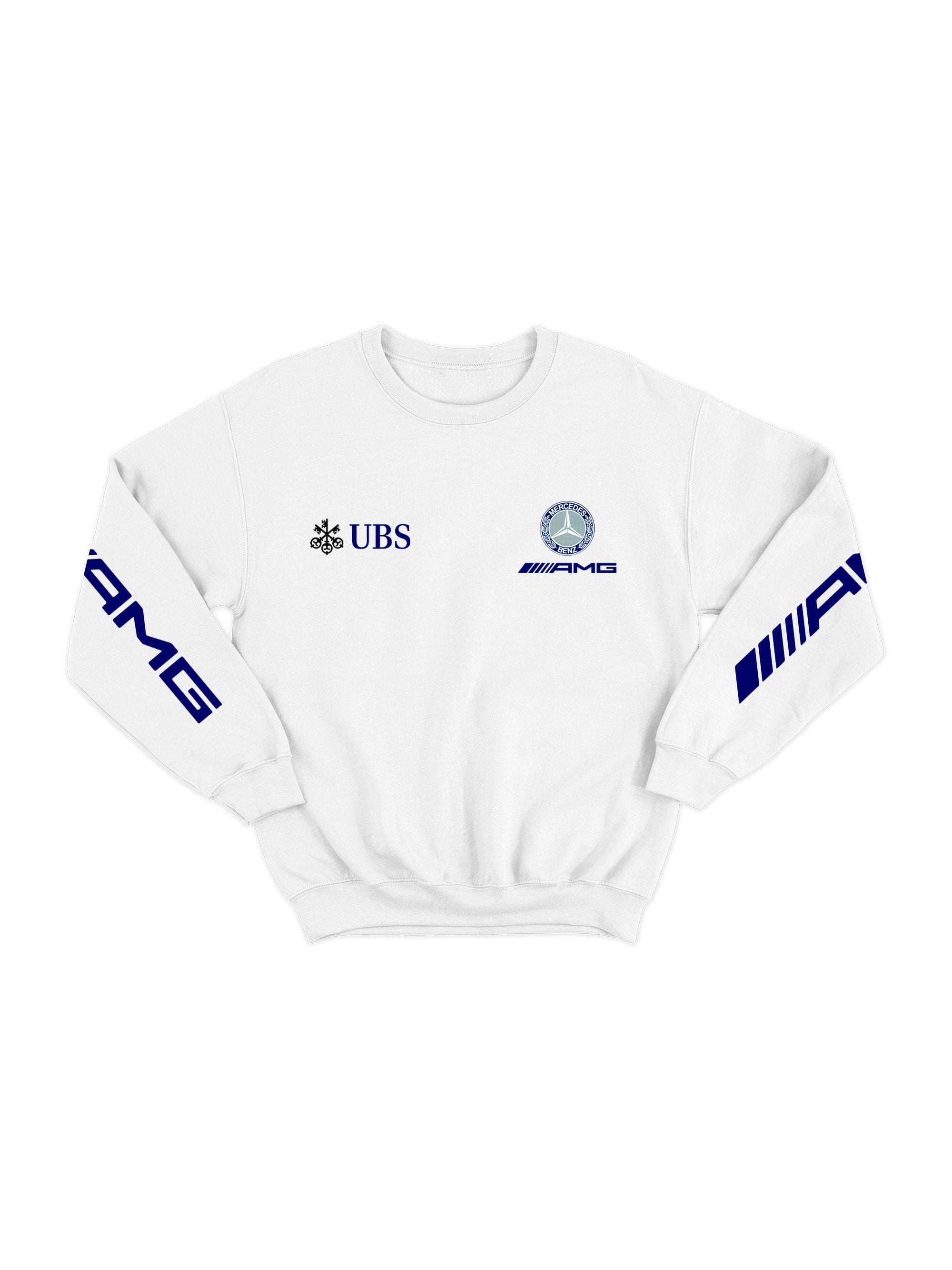 Mercedes AMG Retro Logo Hoodie Blue White