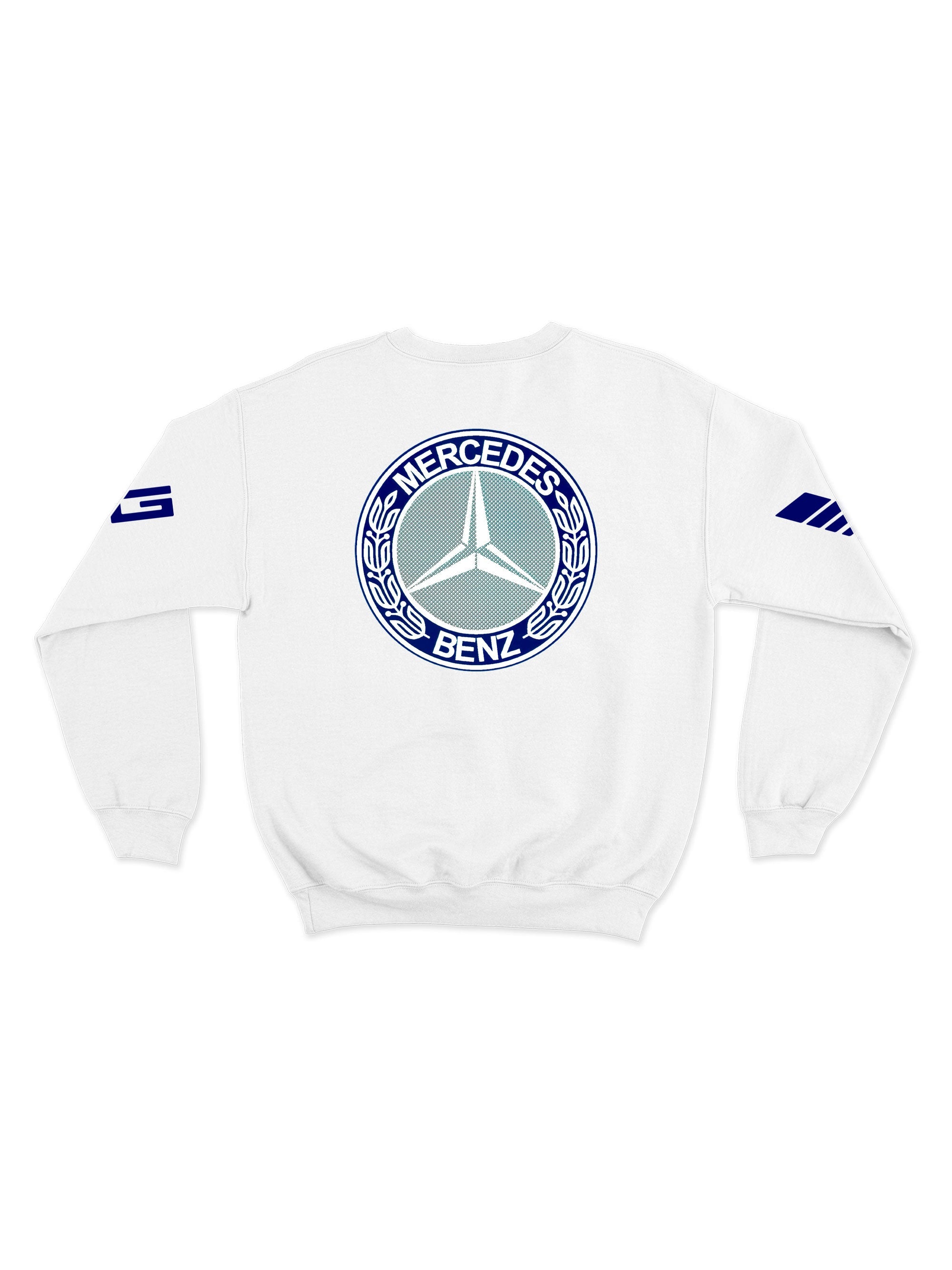 Mercedes AMG Retro Logo Hoodie Blue White