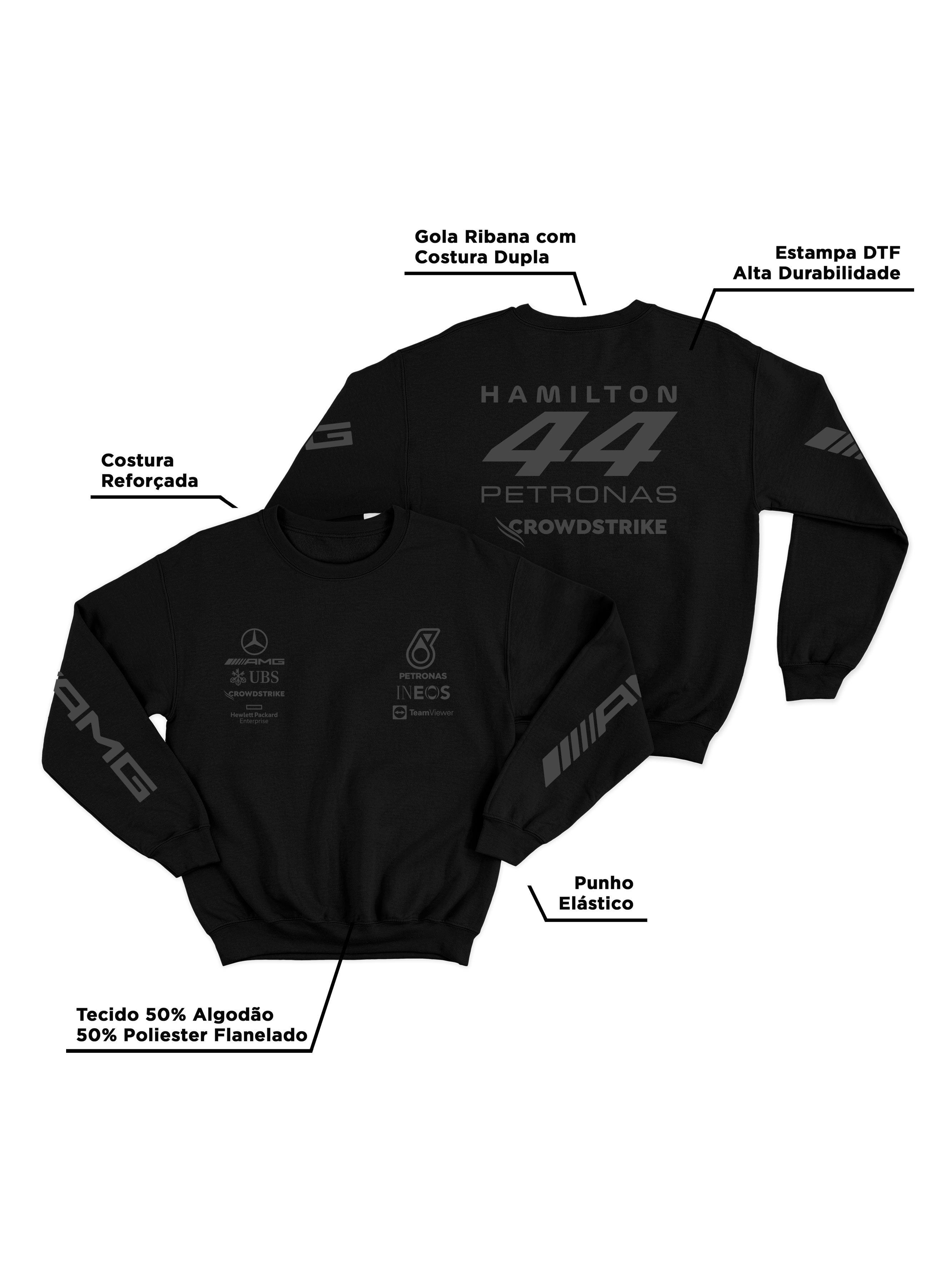 Mercedes Hamilton All Black Hoodie 2023