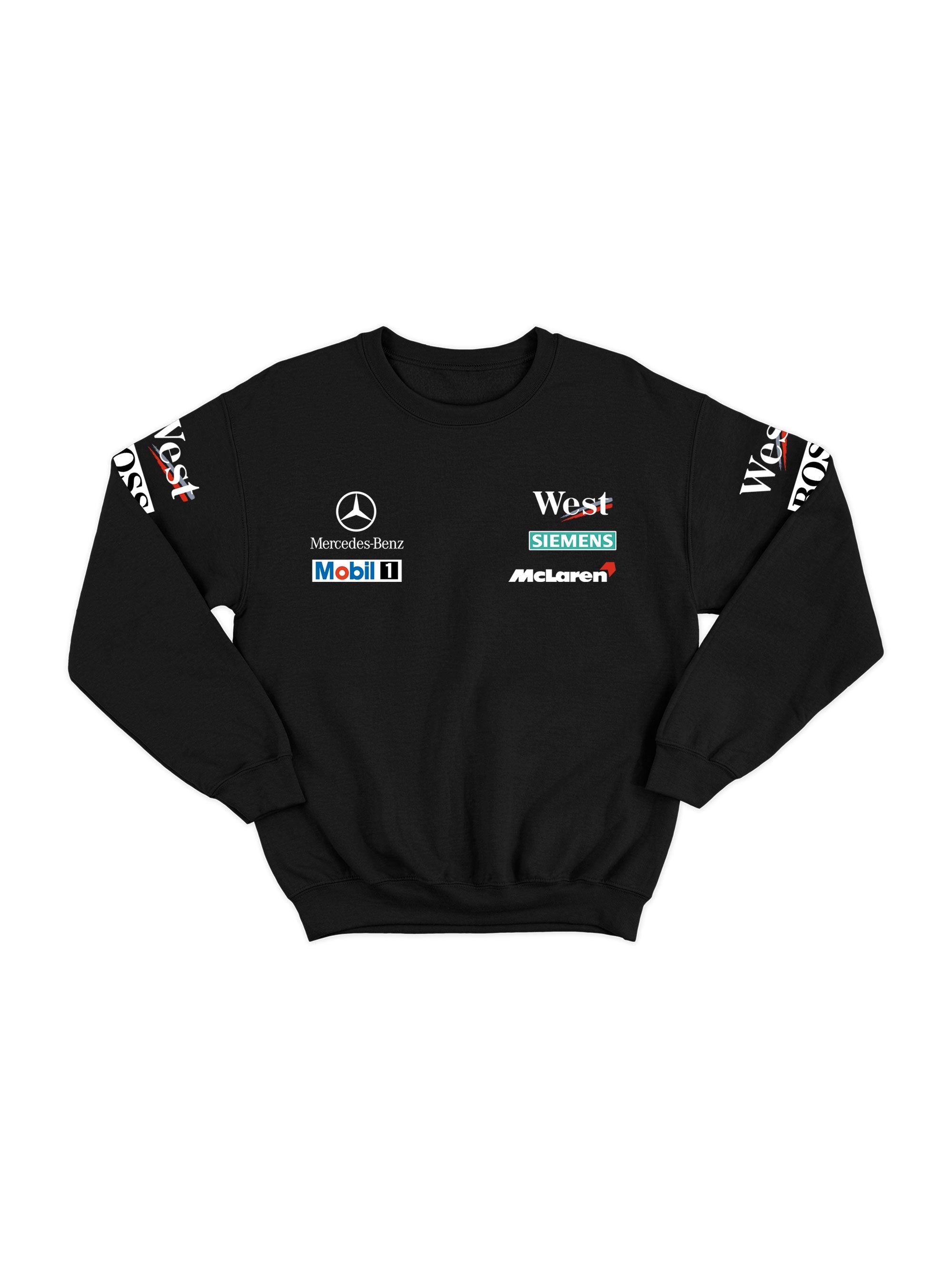 Mclaren West Mercedes Retro Hoodie Black