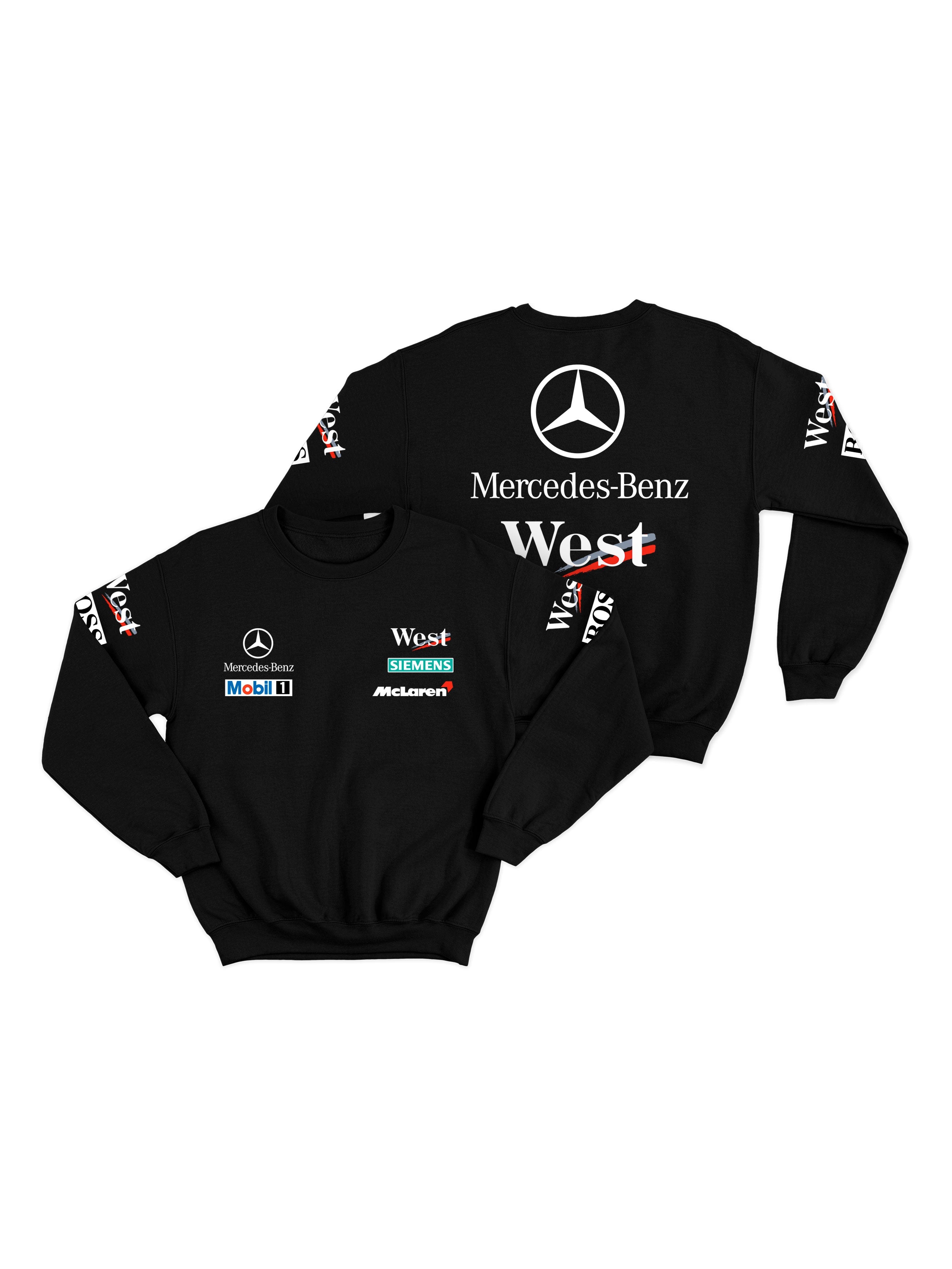 Mclaren West Mercedes Retro Hoodie Black
