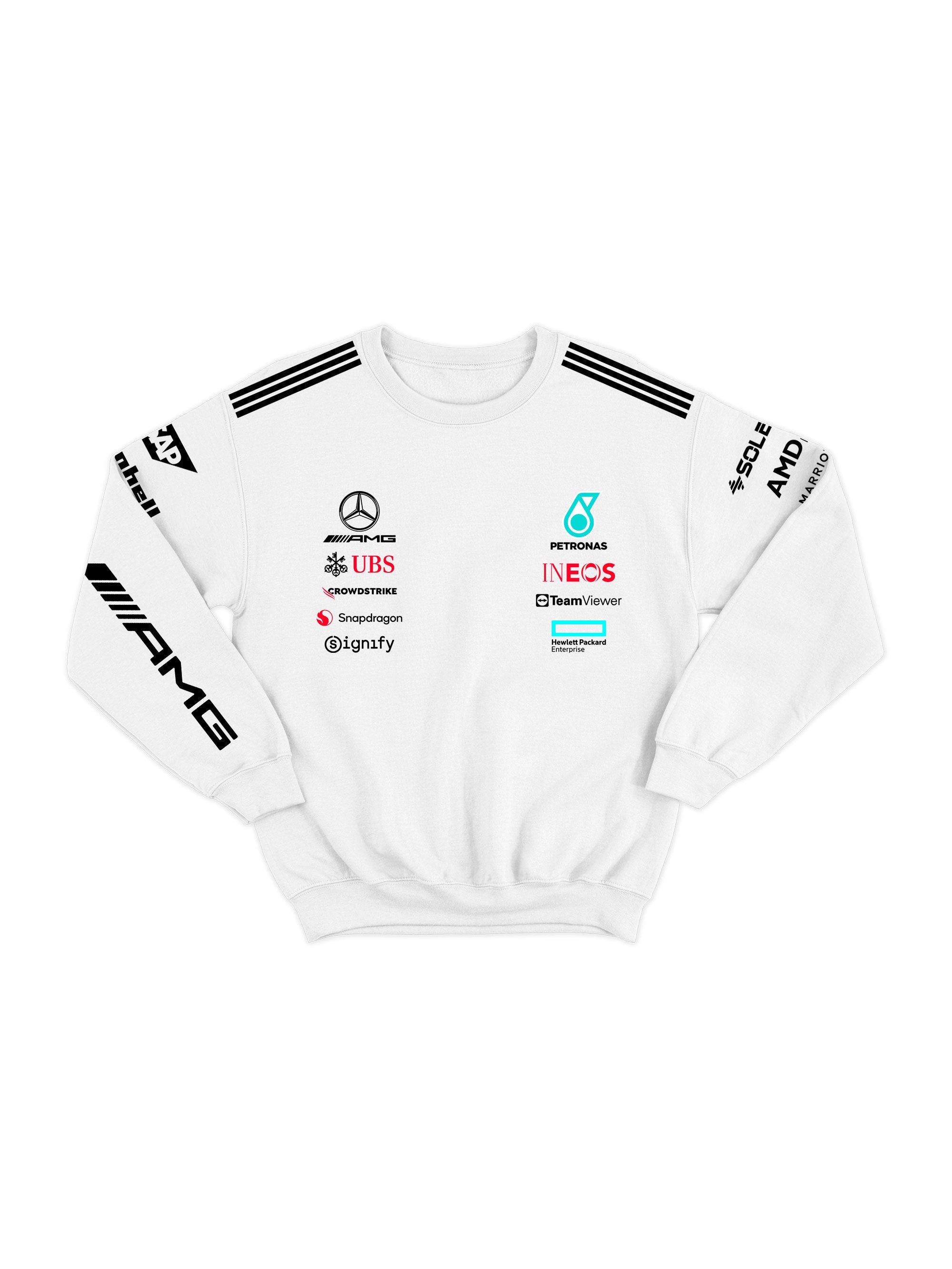 Mercedes 2025 White Hoodie