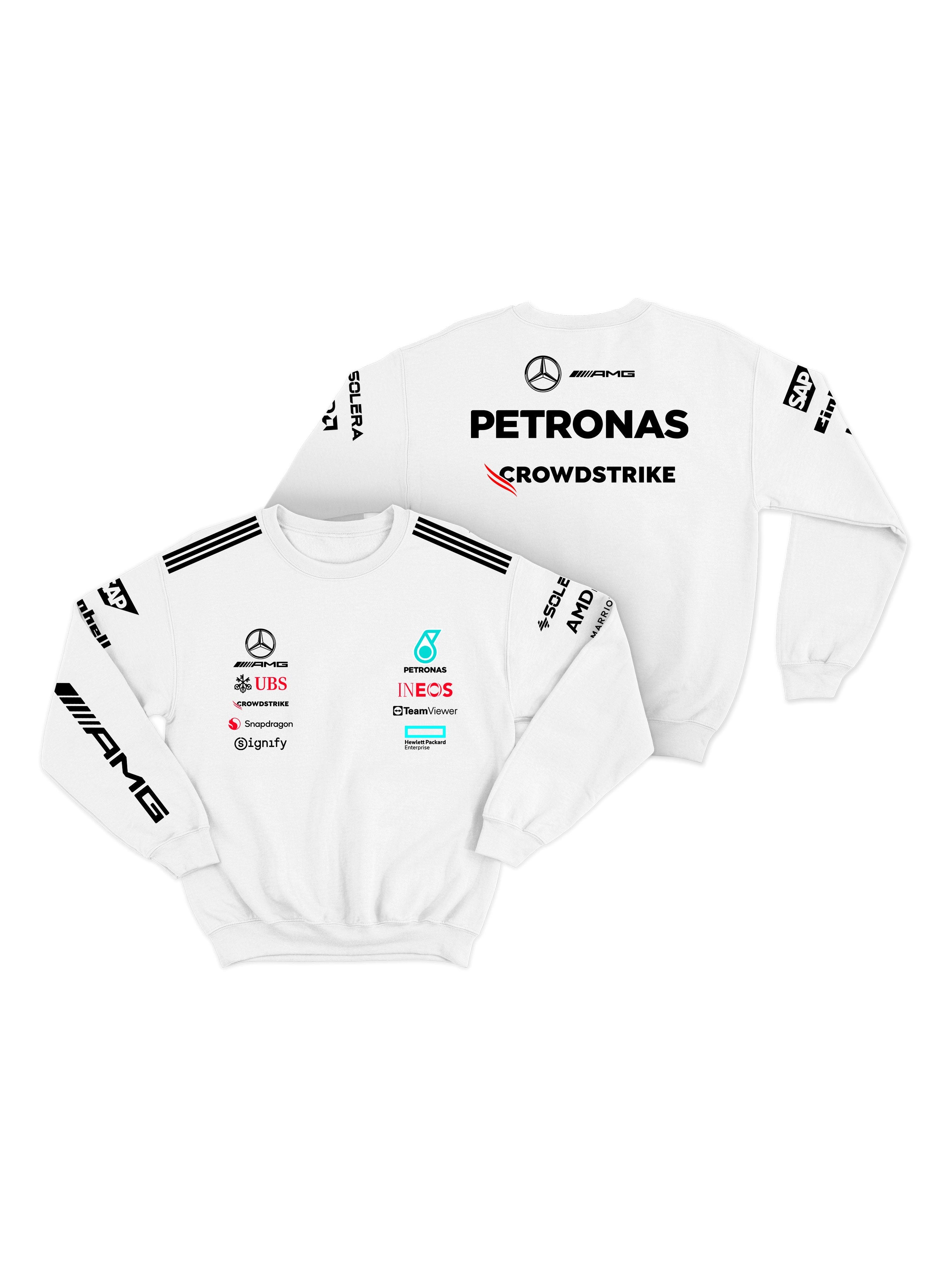 Mercedes 2025 White Hoodie