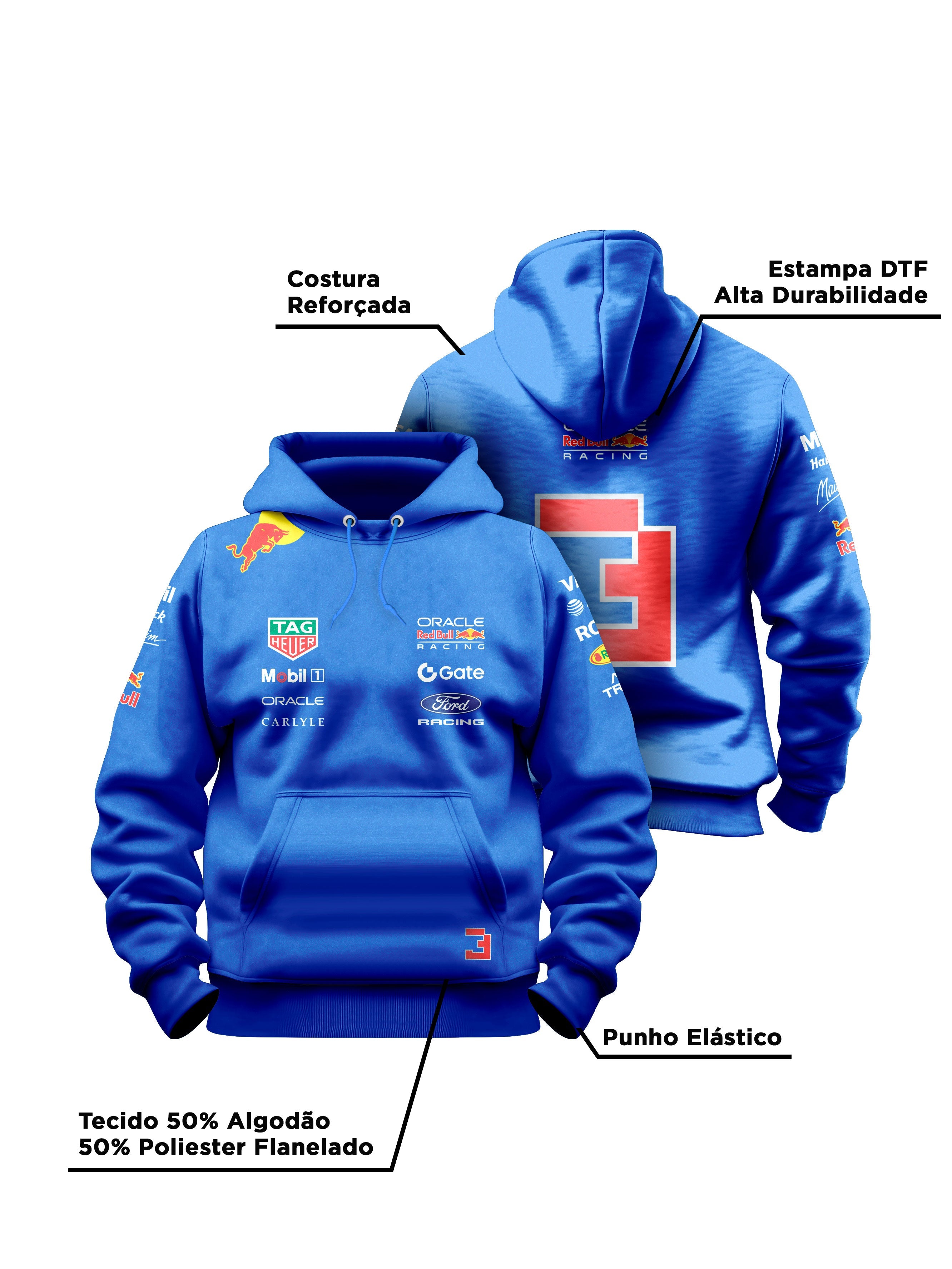 Max Verstappen Red Bull 2026 Royal Blue Hoodie