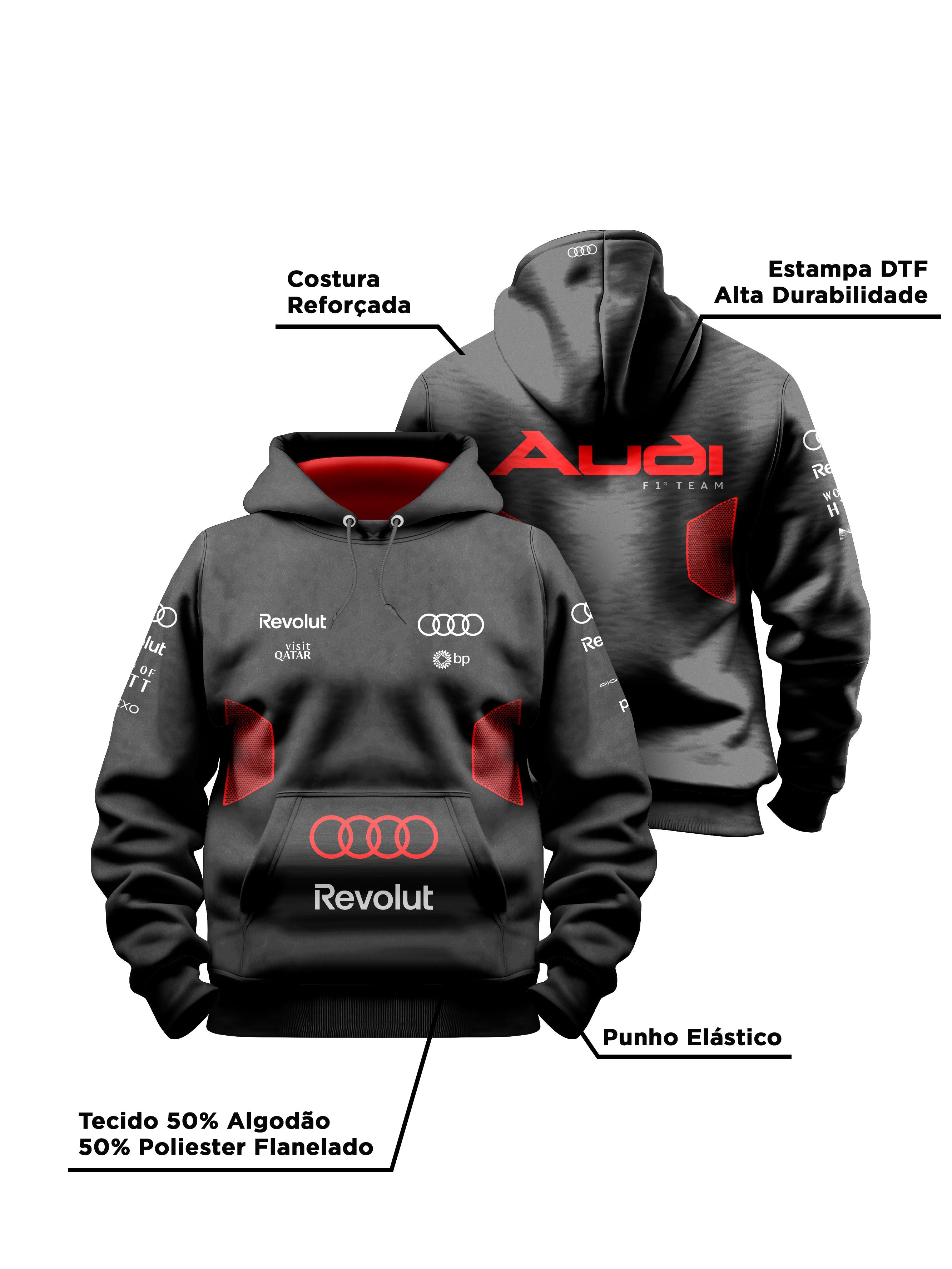 Audi F1 2026 Black Hoodie