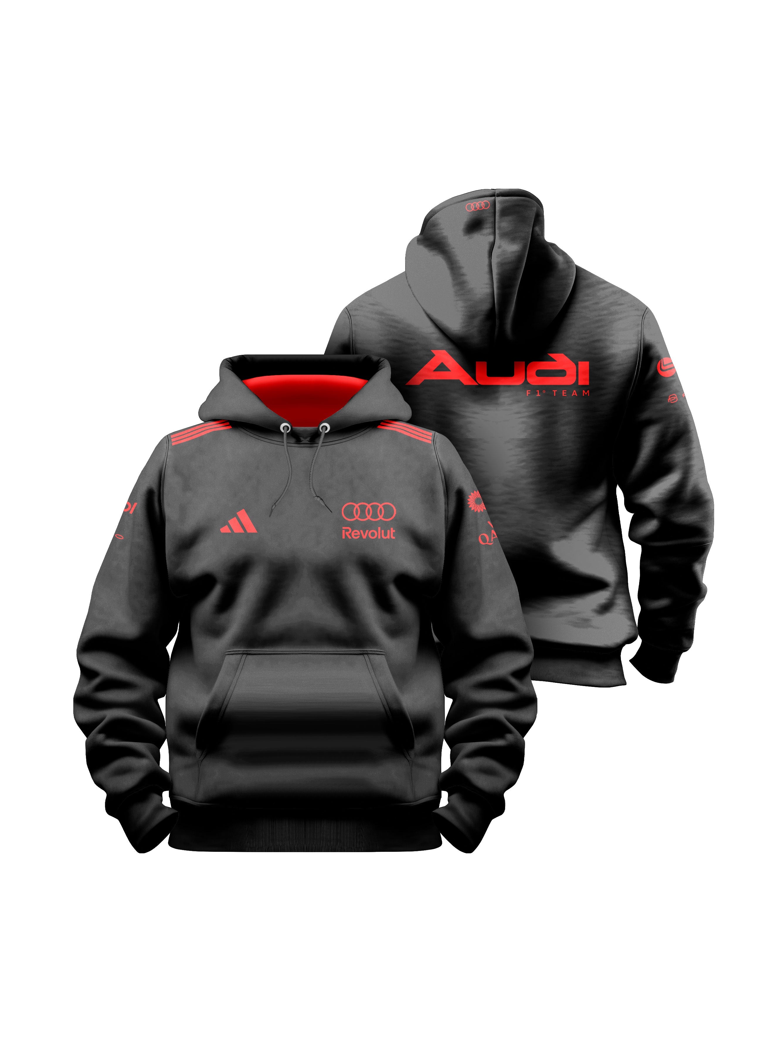 Audi F1 Red & Black 2026 Black Hoodie