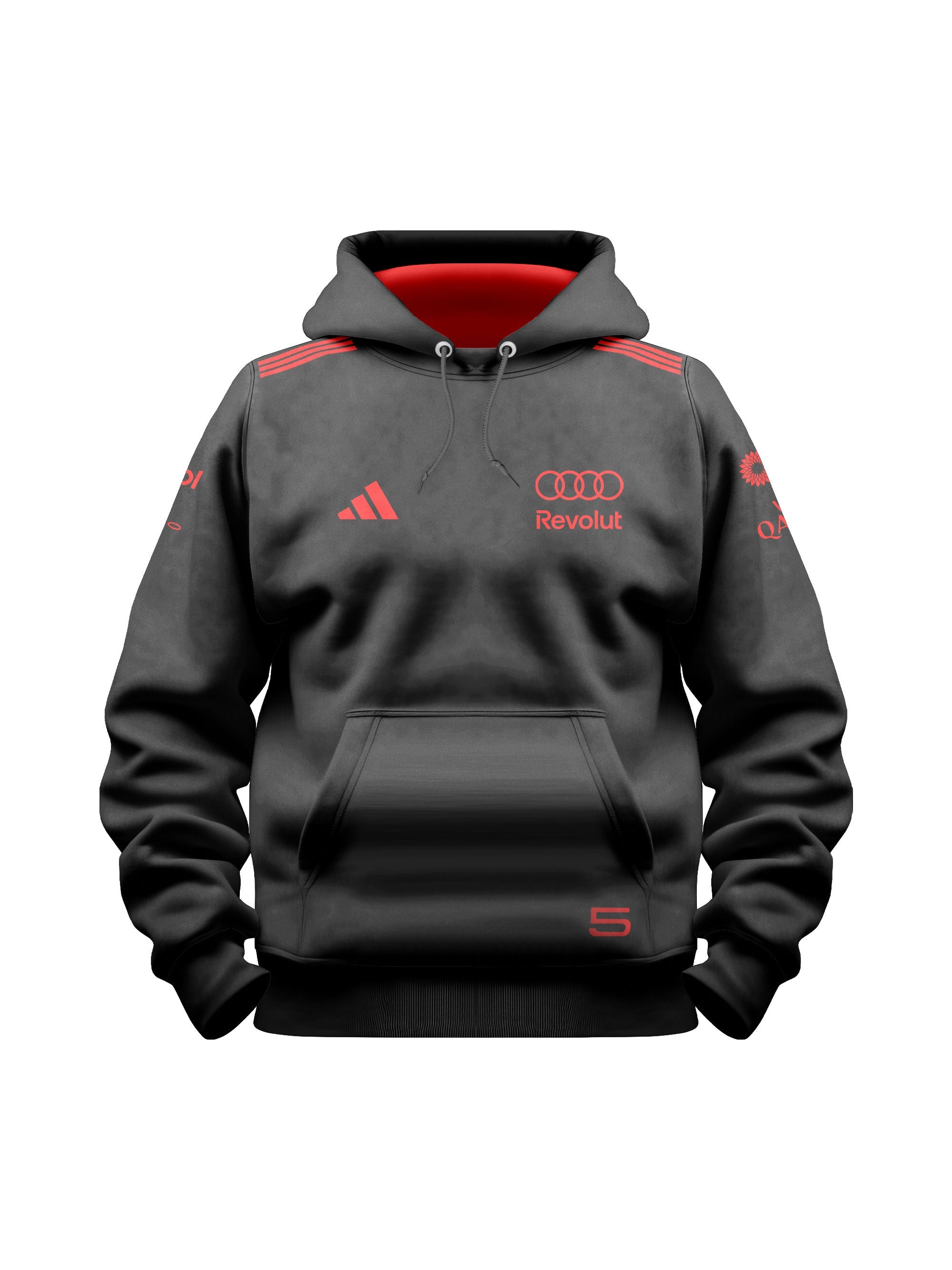 Gabriel Bortoleto Red&Black Audi F1 2026 Black Hoodie