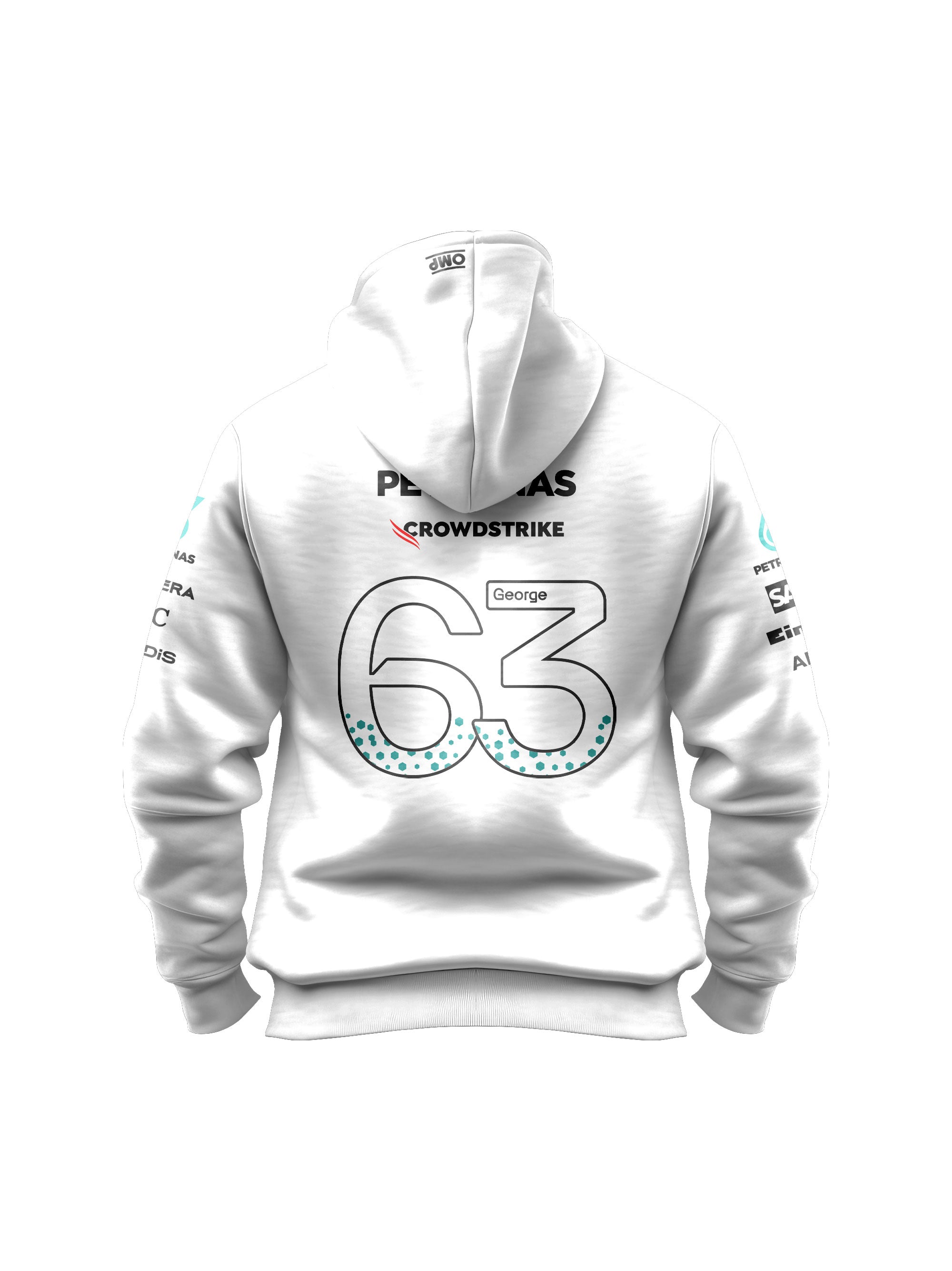 George Russell Mercedes AMG 2026 White Hoodie