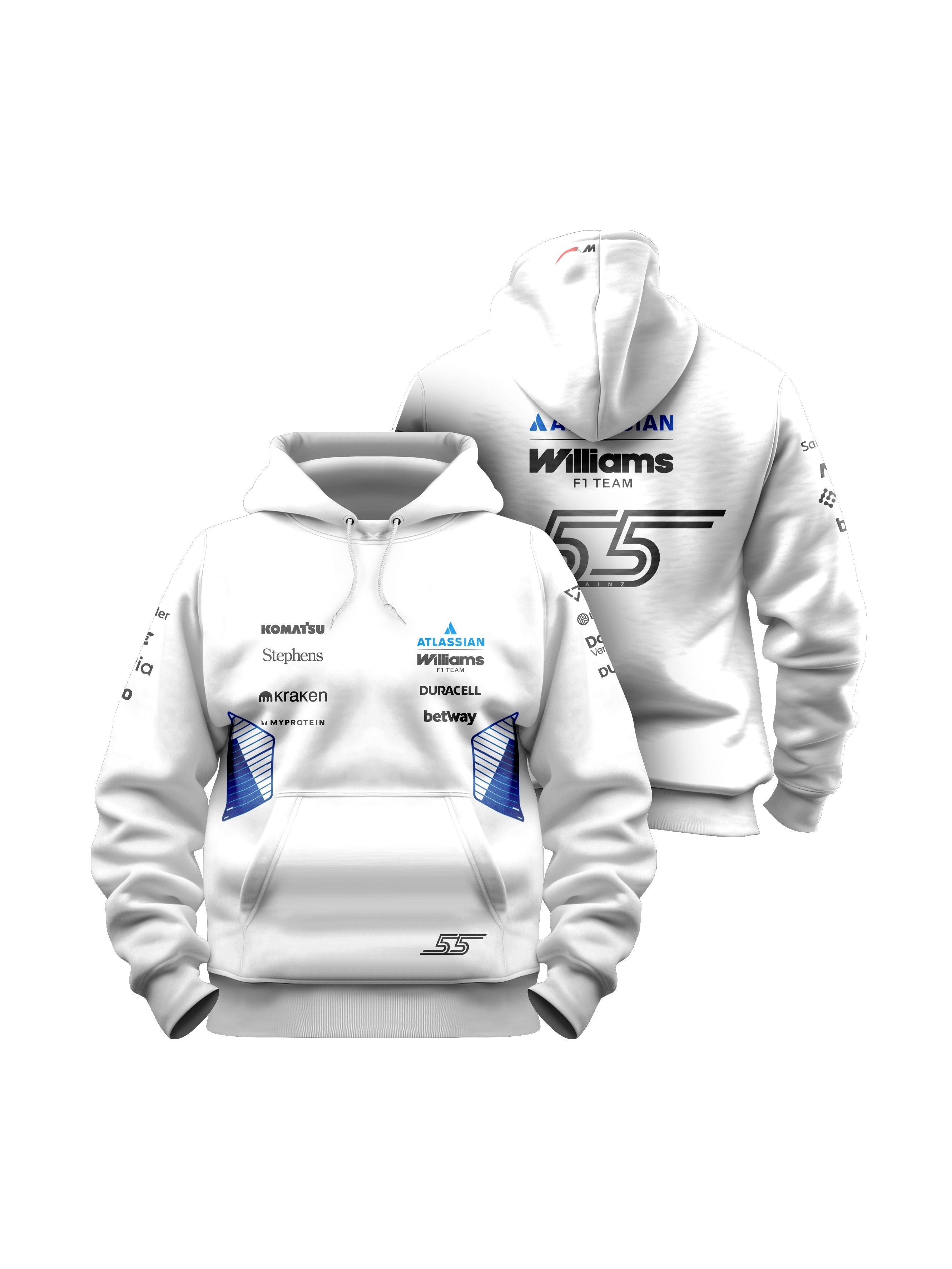 Carlos Sainz Williams F1 2026 White Hoodie