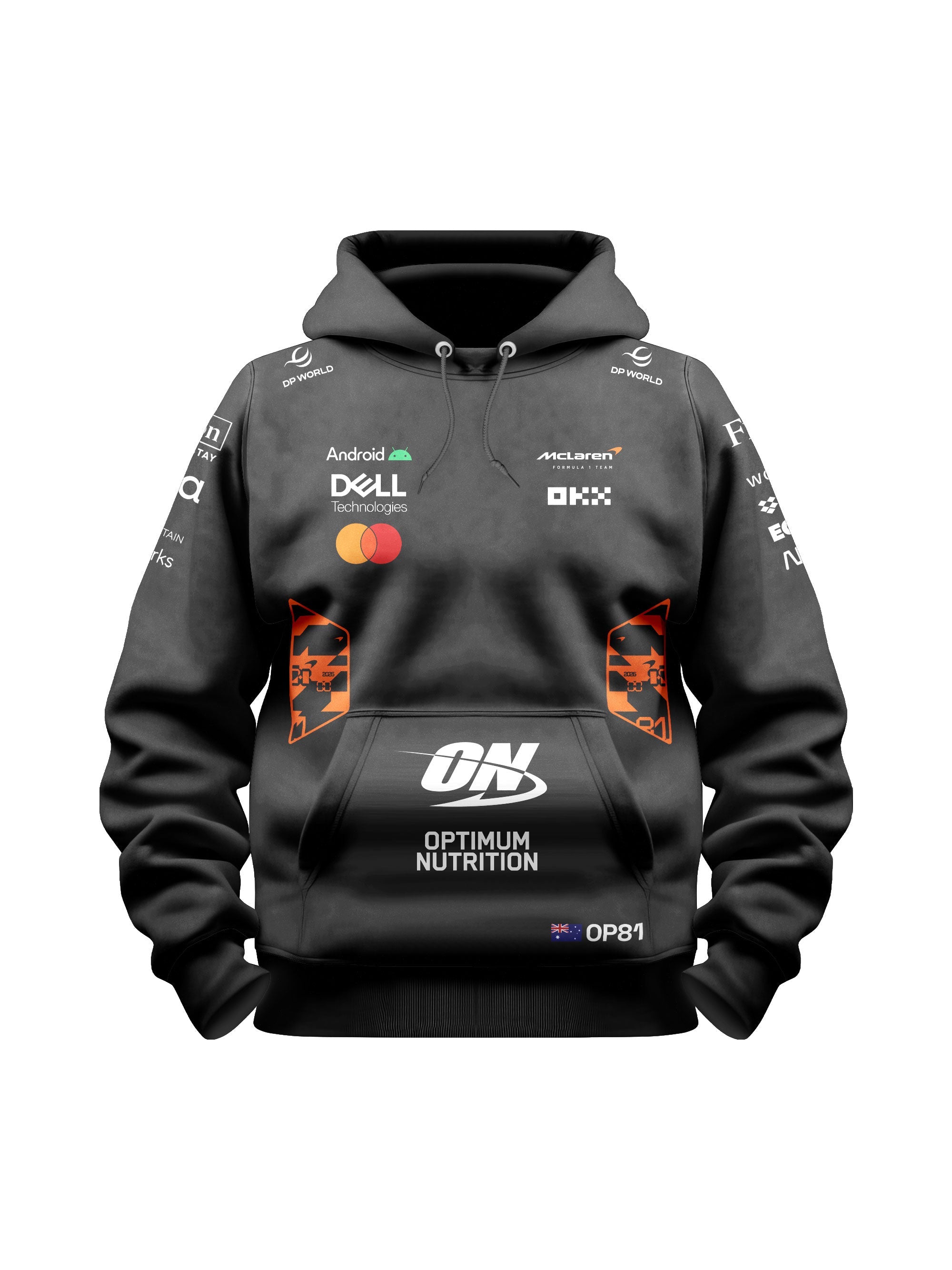 Oscar Piastri McLaren F1 2026 Black Hoodie