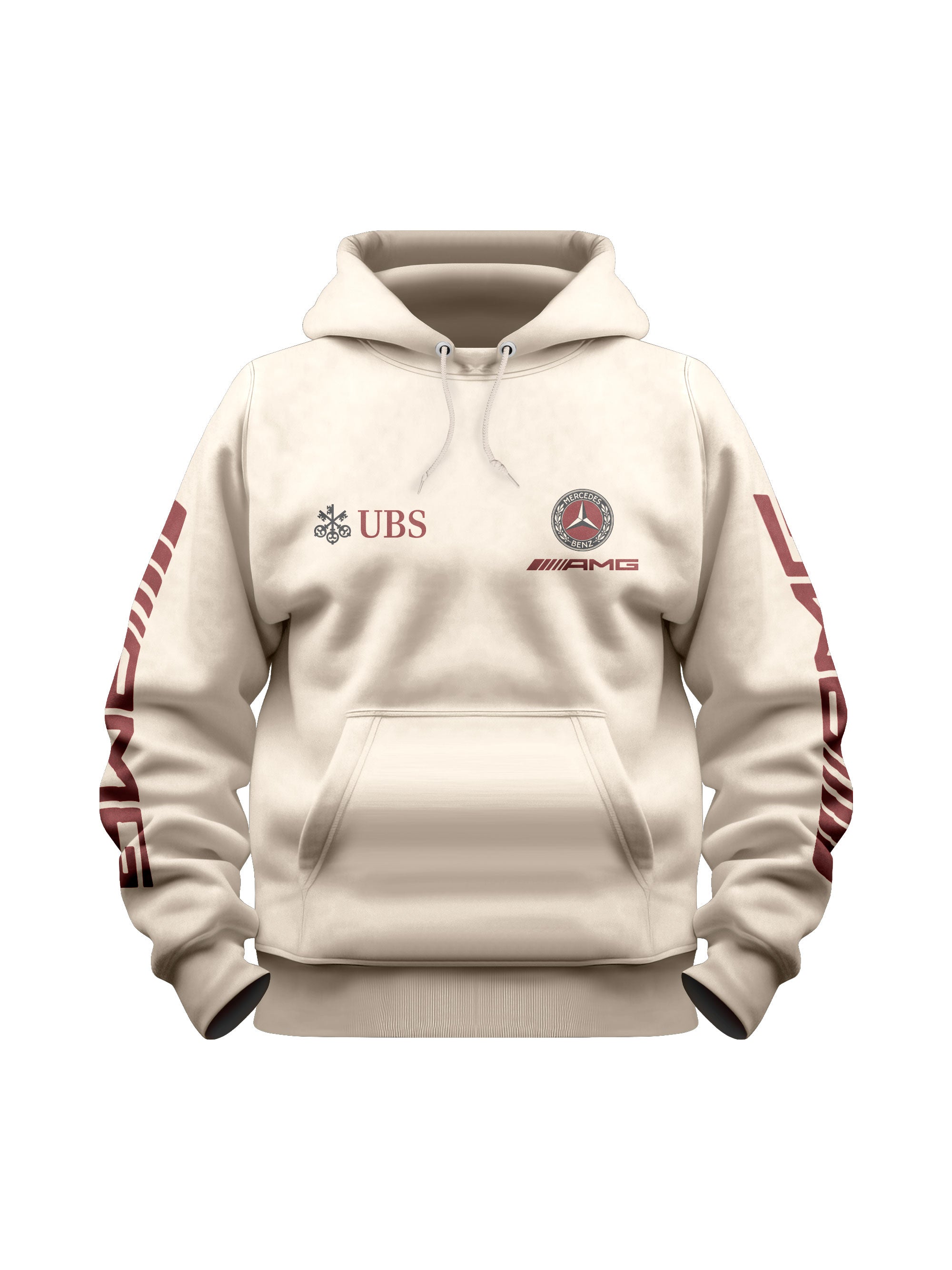 Mercedes AMG Retro Logo Off White Hoodie
