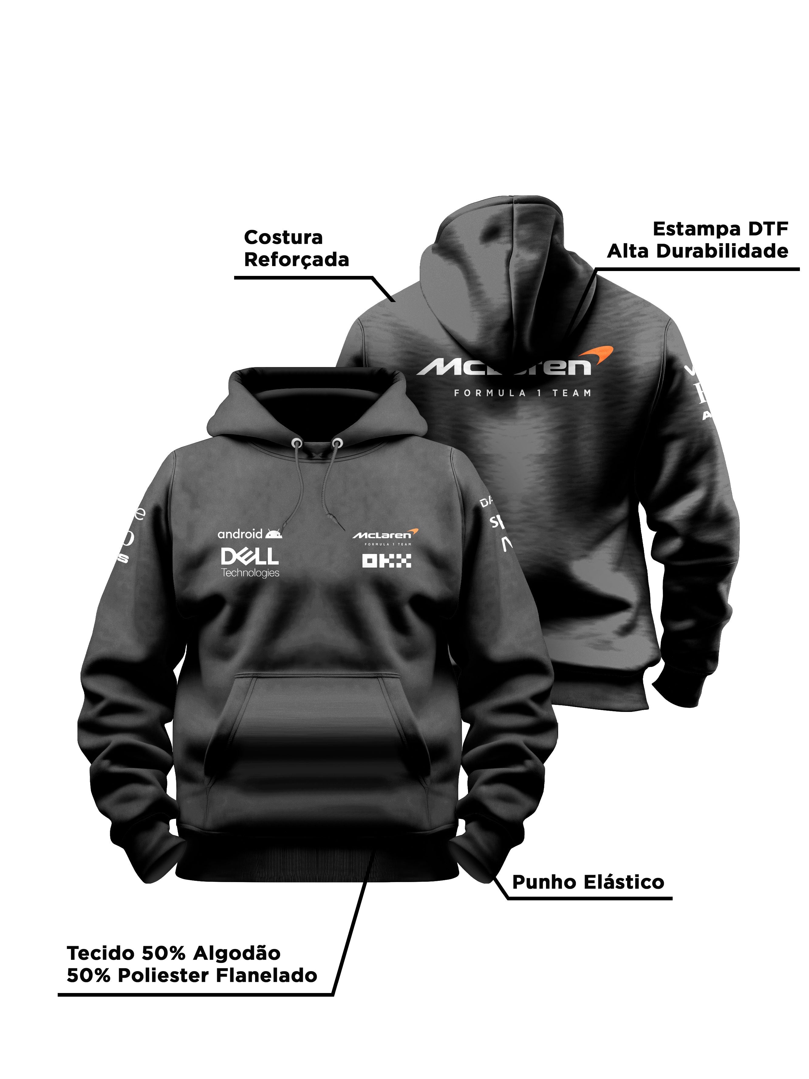McLaren Black Hoodie 2024