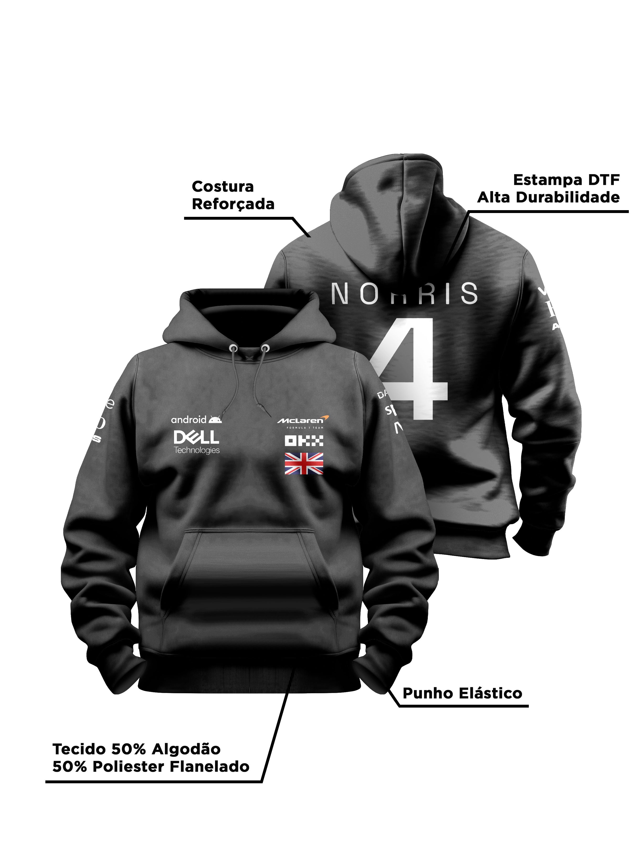 McLaren Black Hoodie 2024 Lando Norris