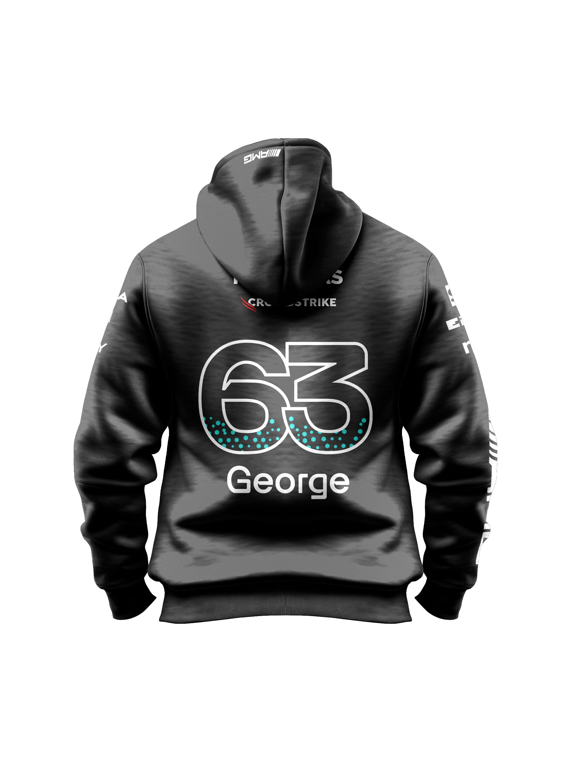 Mercedes George Russell 2025 Black Hoodie