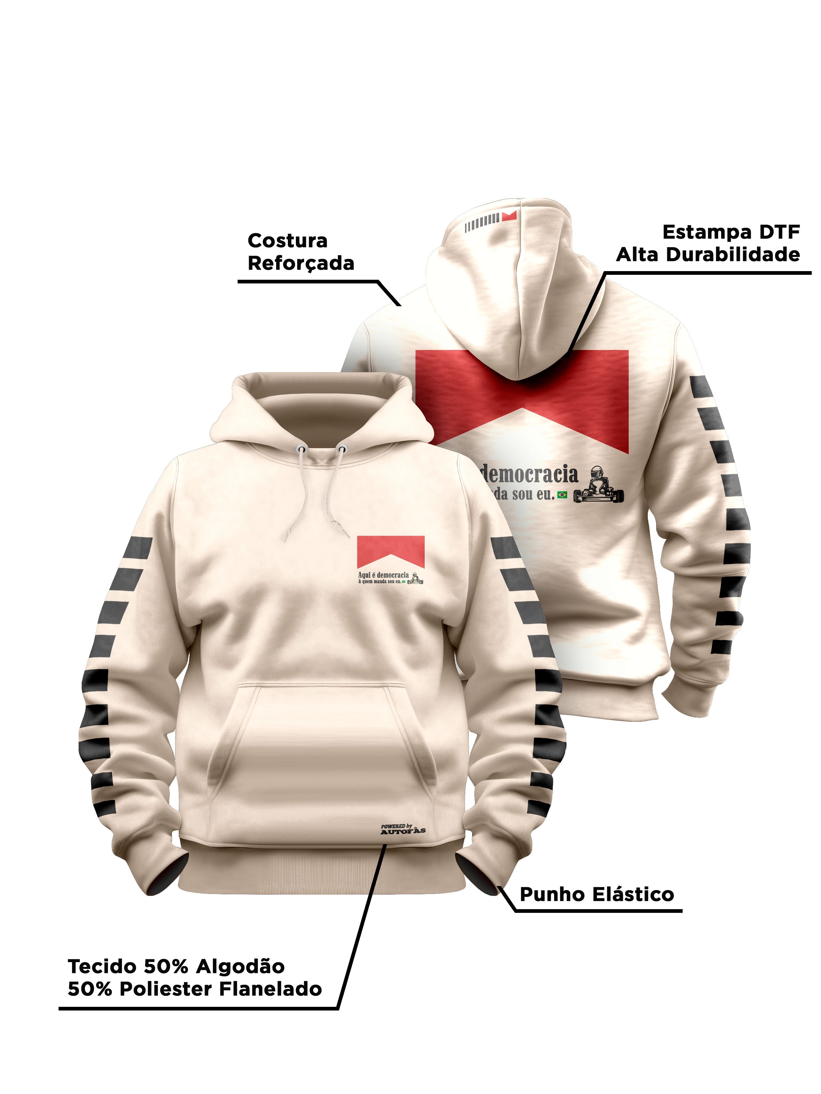 Off White Retro Democracy Hoodie