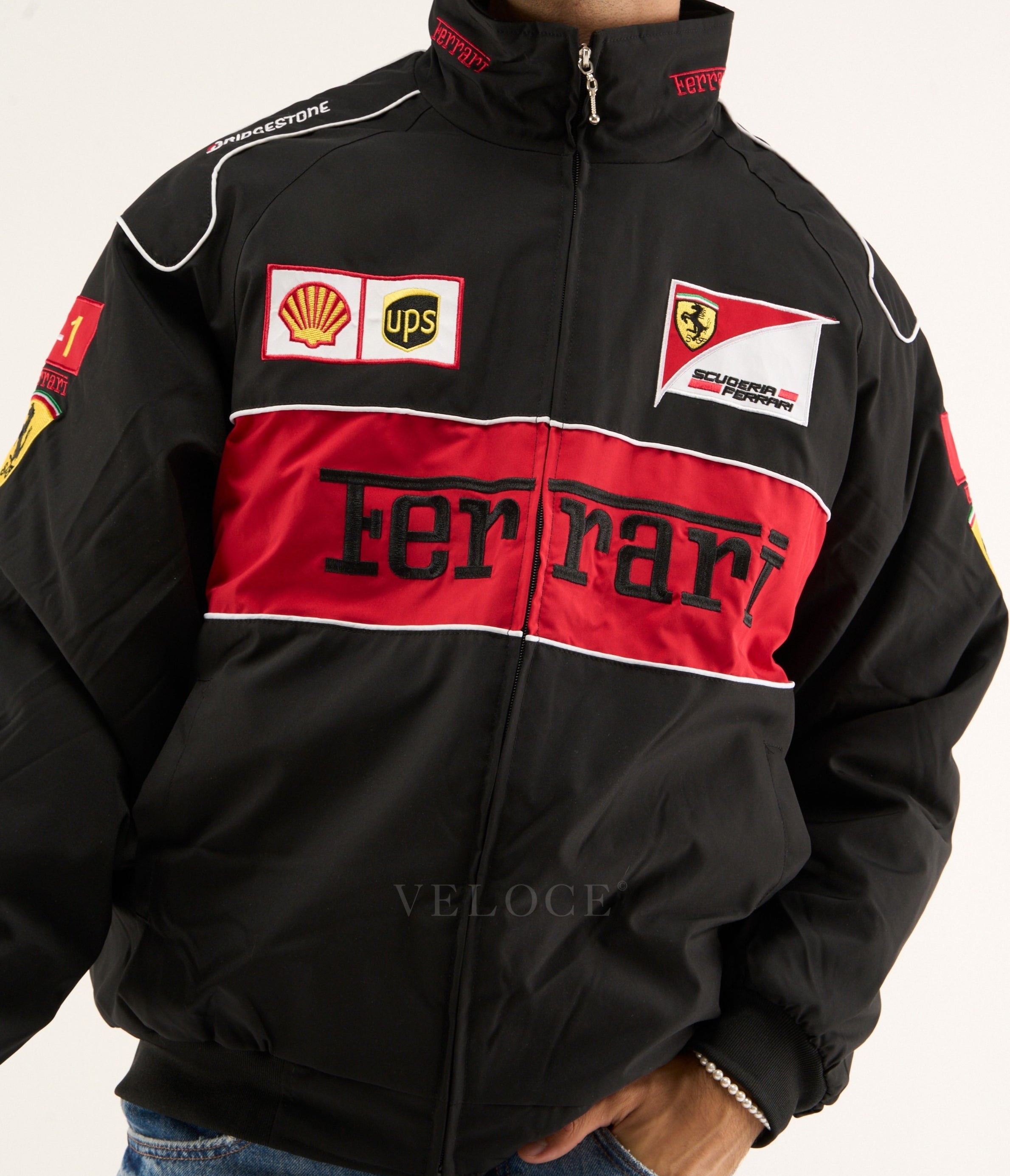 Ferrari F1 Vintage Racing Jacket - Black Edition