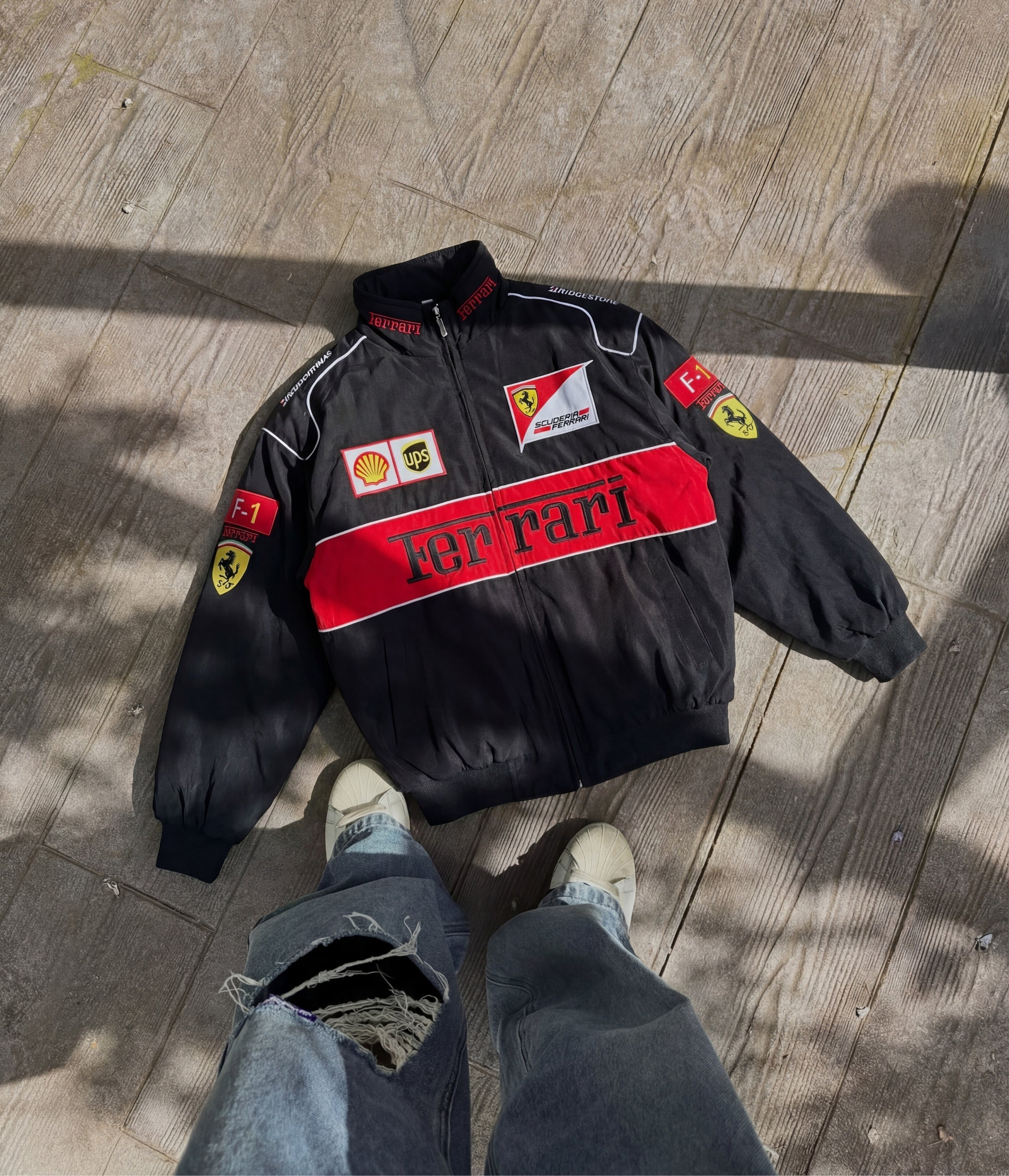 Ferrari F1 Vintage Racing Jacket - Black Edition