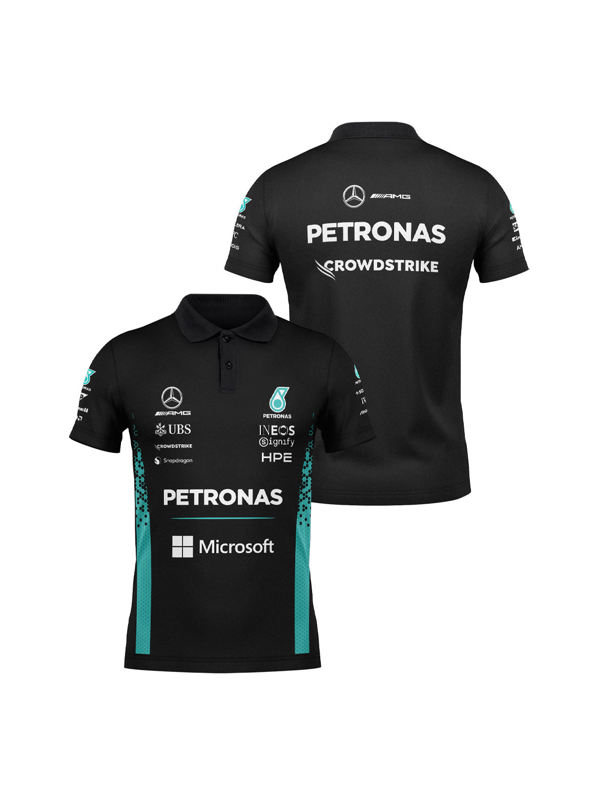Mercedes F1 2026 Black Polo Shirt