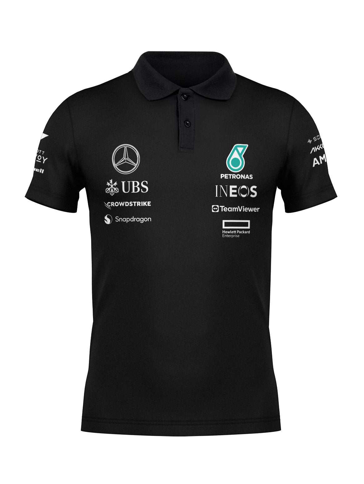 Mercedes 2024 Black Polo Shirt