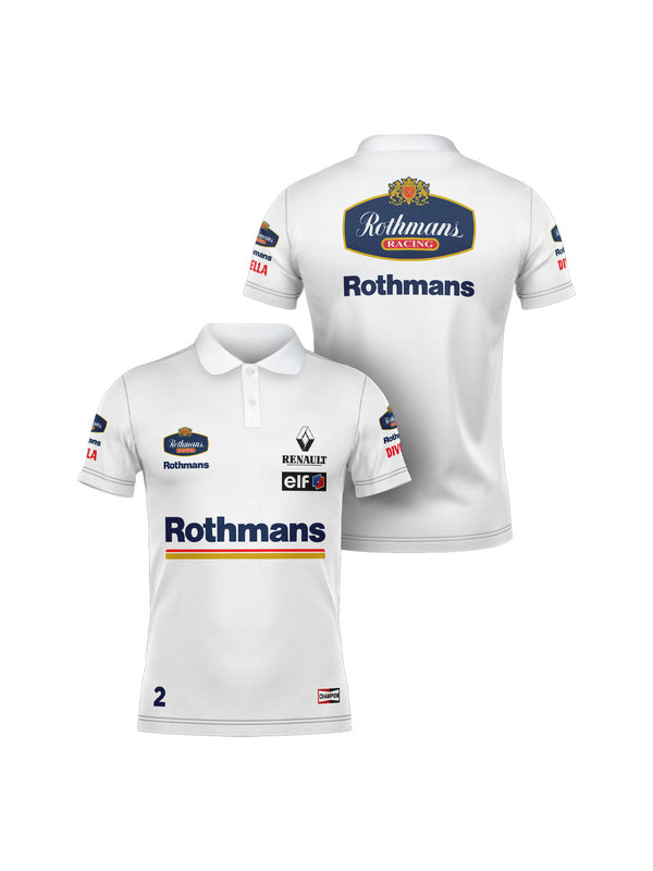 Williams Retro Rothmans Racing White Polo Shirt