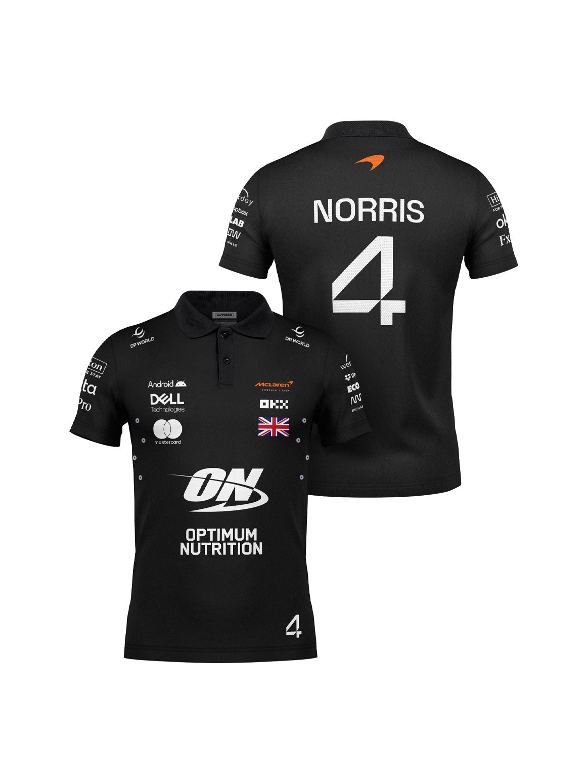 McLaren Lando Norris Black Polo Shirt 2025